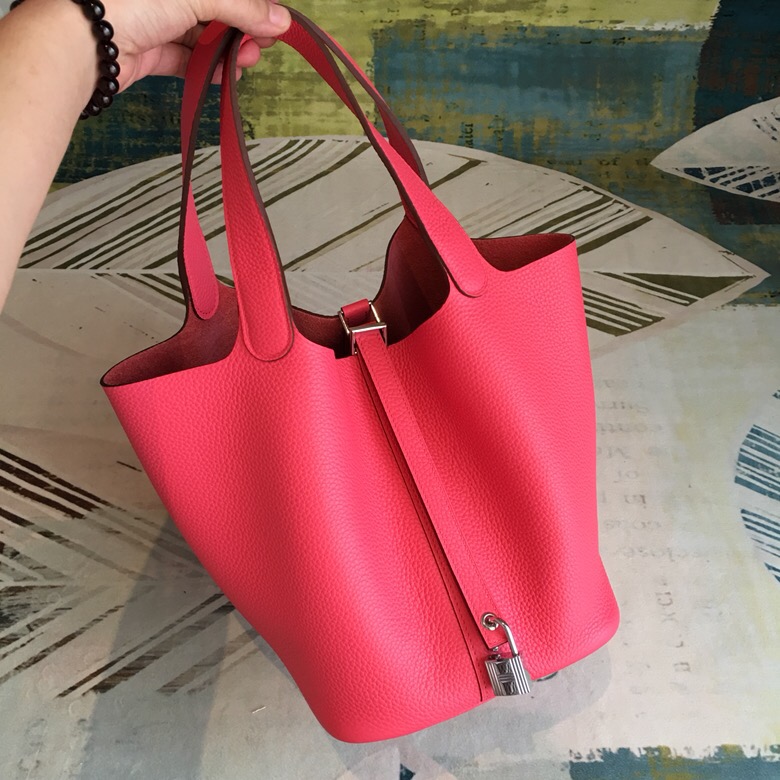 Hermes Picotin Lock 18 Light Pink Clemence Palladium Hardware For Women 7.5in/19cm - Soul Replicas