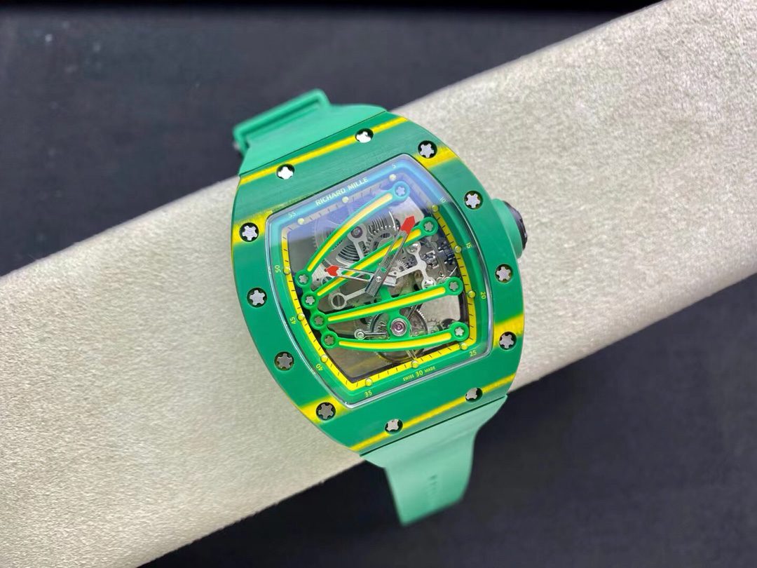 Richard Mille Replica Watch RM59-01 Yohan Blake Tourbillon Carbon Green 43x50mm - Soul Replicas