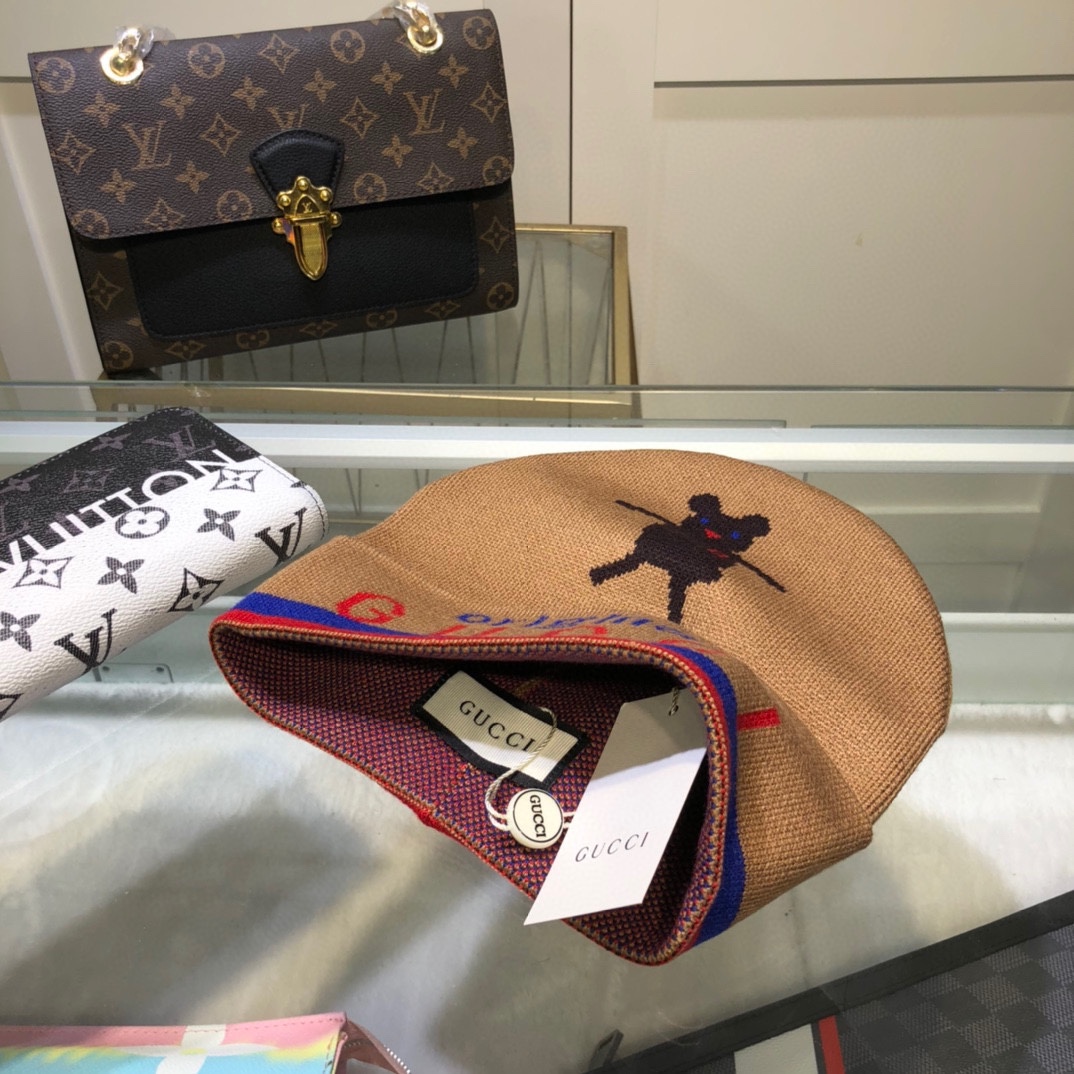 Gucci Beanie Cashmere In Brown - Soul Replicas