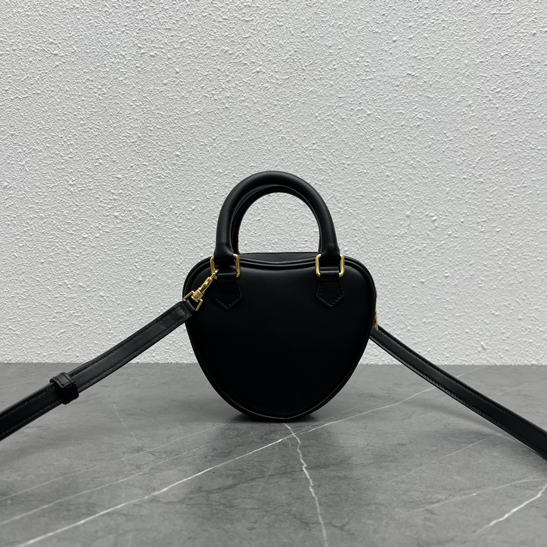 Celine Medium Heart Bag Black For Women 6in/14.5cm  - Soul Replicas