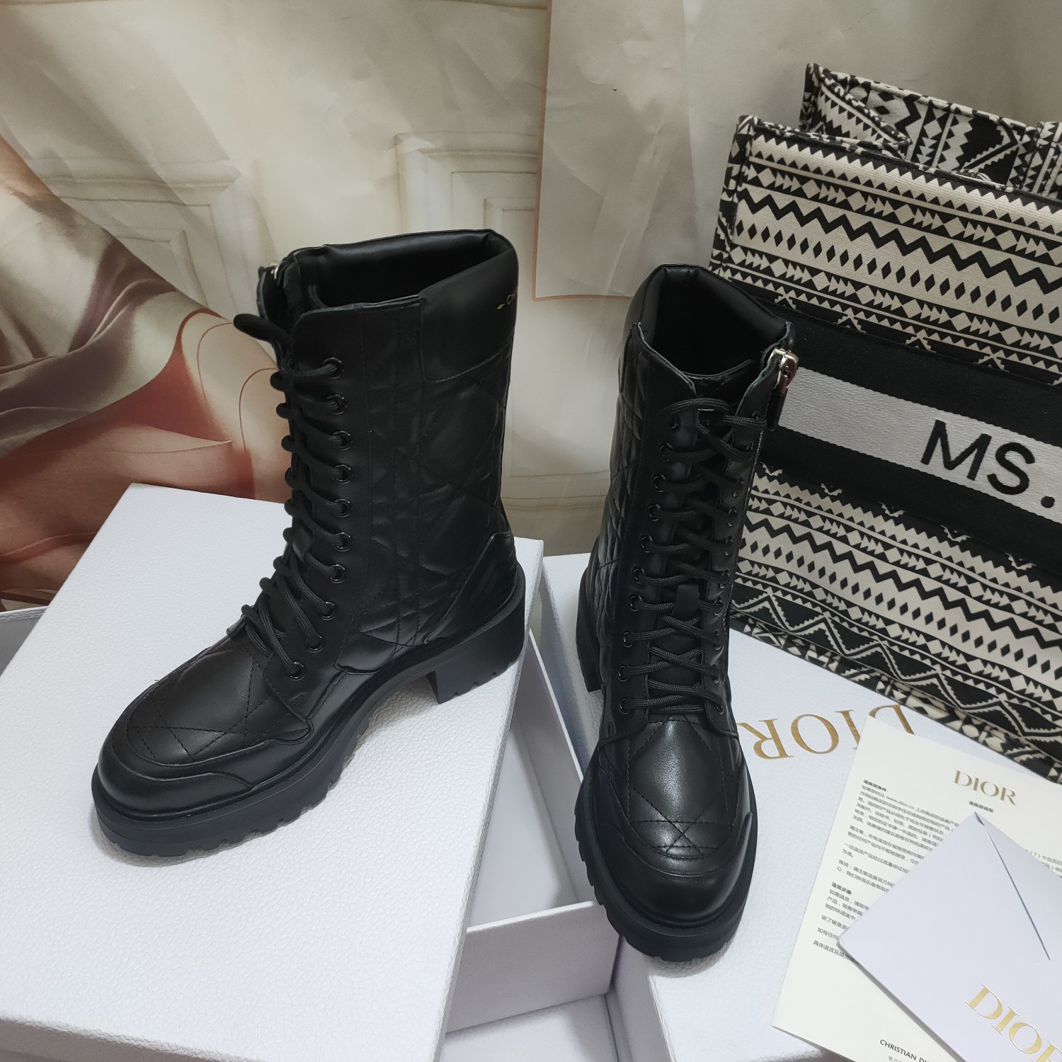 Christian Dior D-Leader Ankle Boot Black For Women CD KDI733CQC_S900 - Soul Replicas