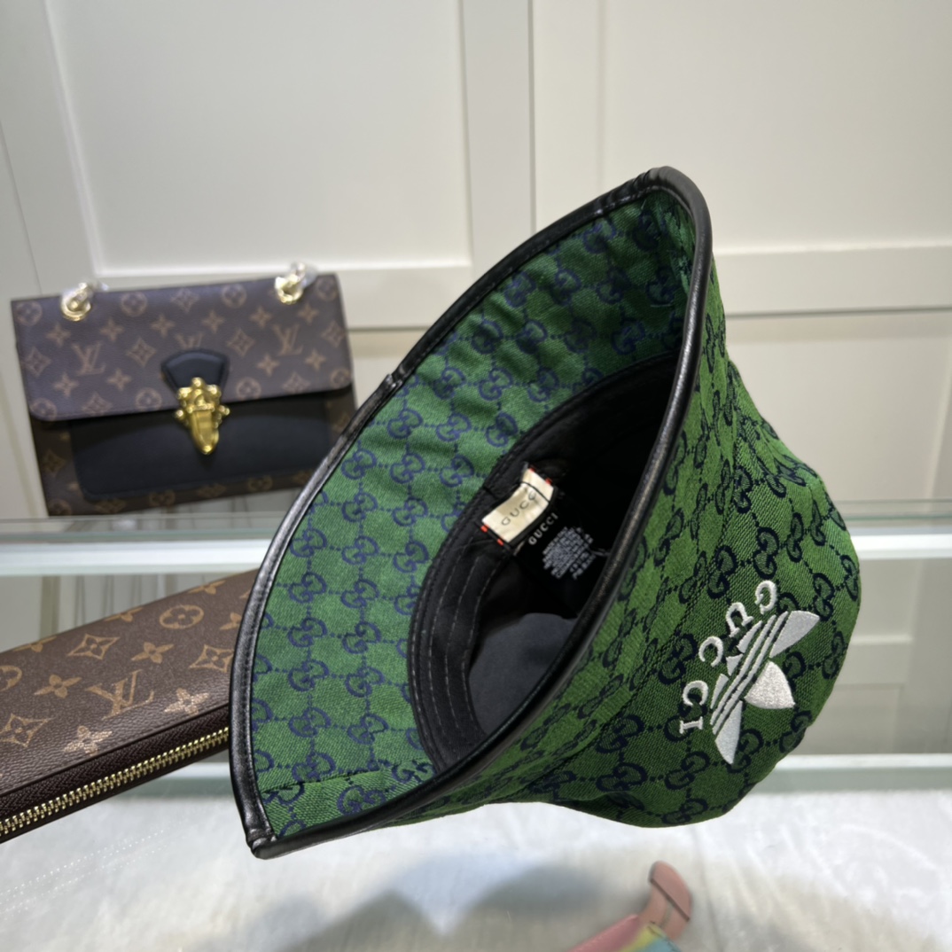 Gucci x Adidas Bucket Hat Green Gucci Hat - Soul Replicas