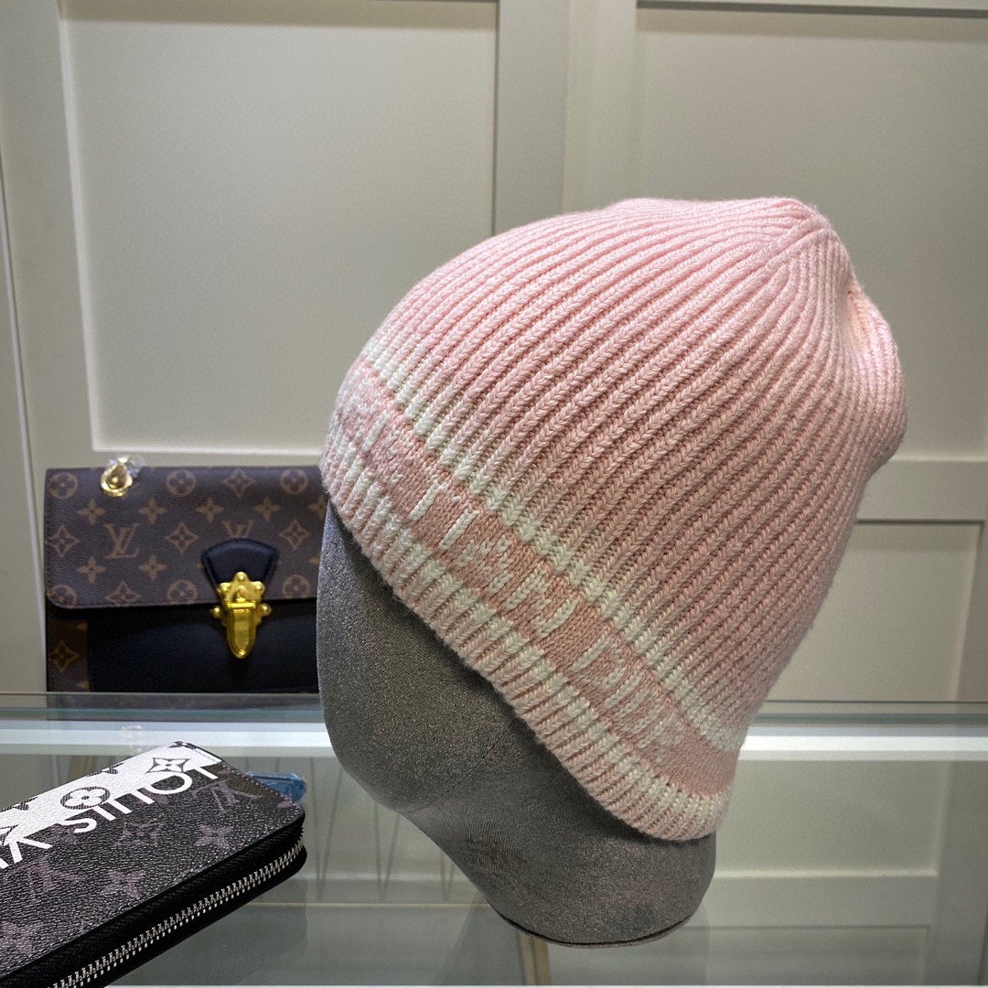 Dior Pompom Beanie In Pink - Soul Replicas