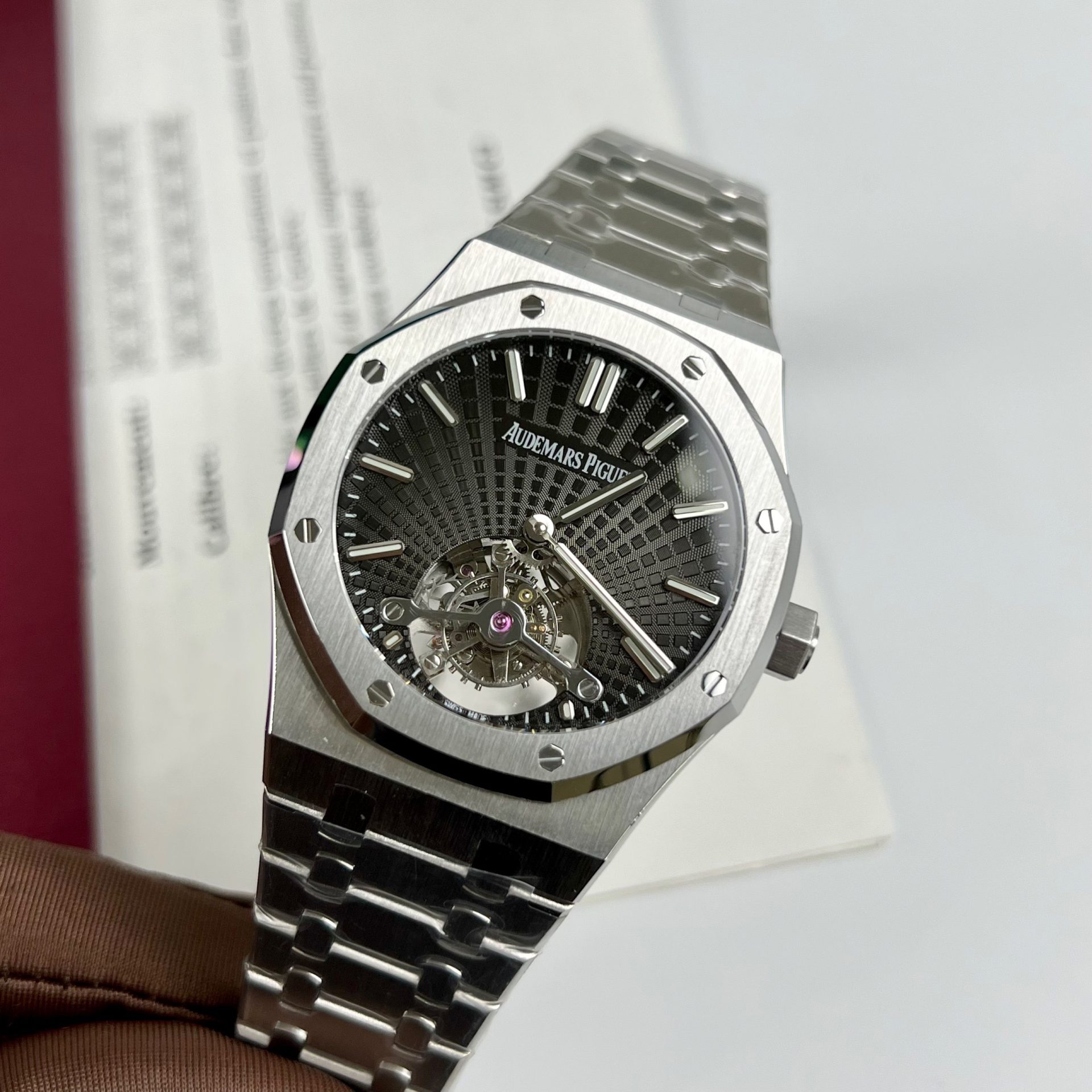 Audemars Piguet Best Replica Watch Royal Oak Tourbillon 26522TI Gray Dial 41mm - Soul Replicas