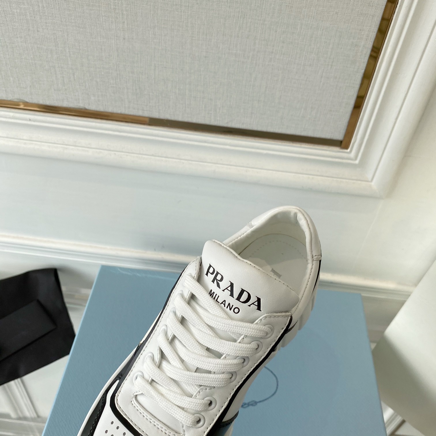 Prada Women's Gabardine Sneakers Black For Women LV - Soul Replicas