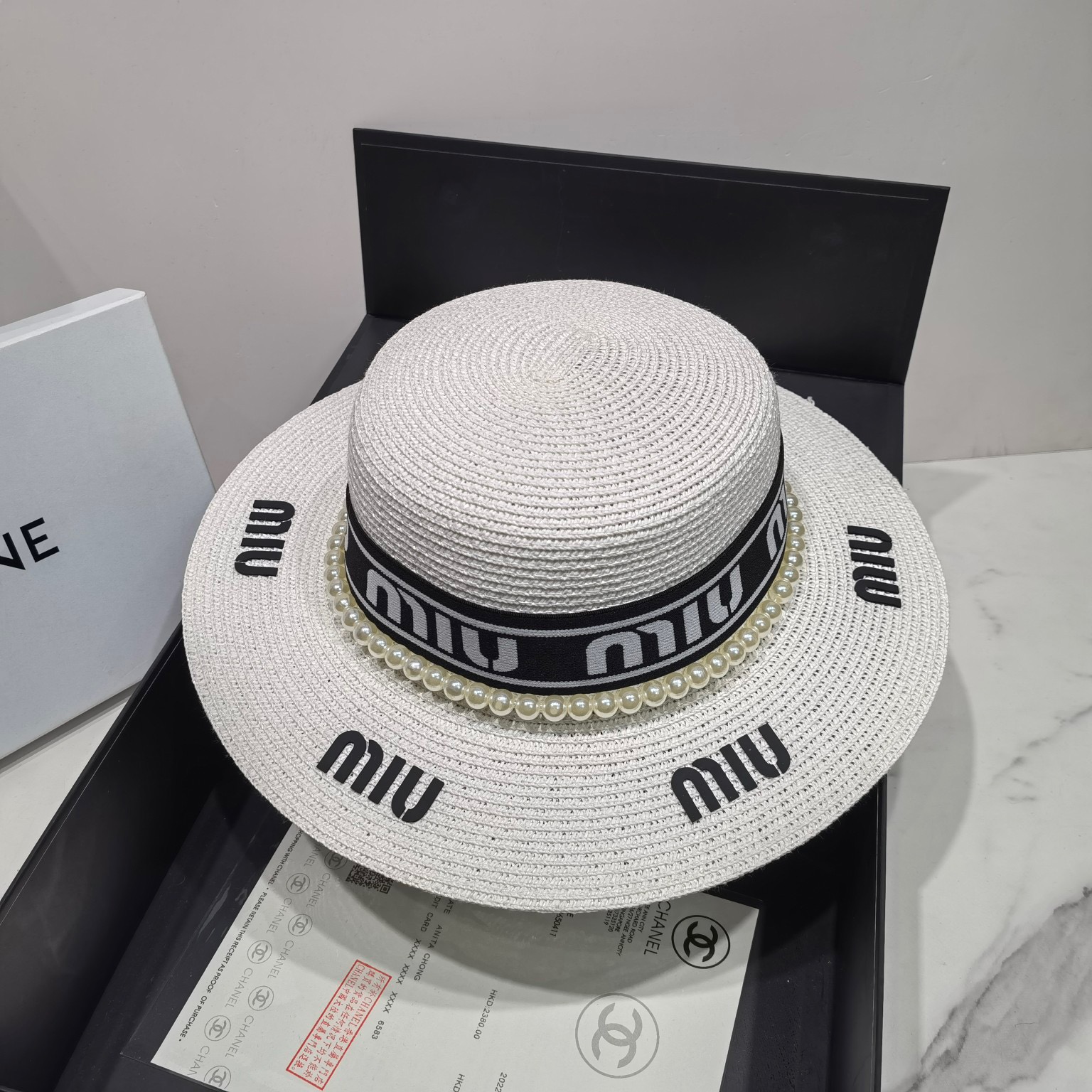 Miu Miu Raffia Hat White Miu Miu Hat - Soul Replicas