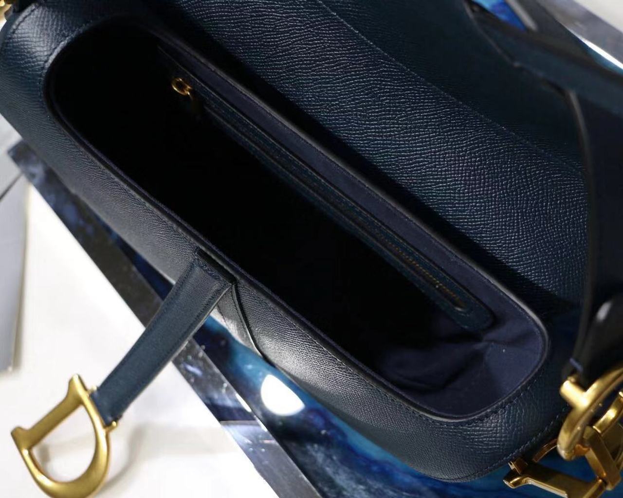Christian Dior Saddle Shoulder Bag Blue For Women 7in/17cm CD - Soul Replicas