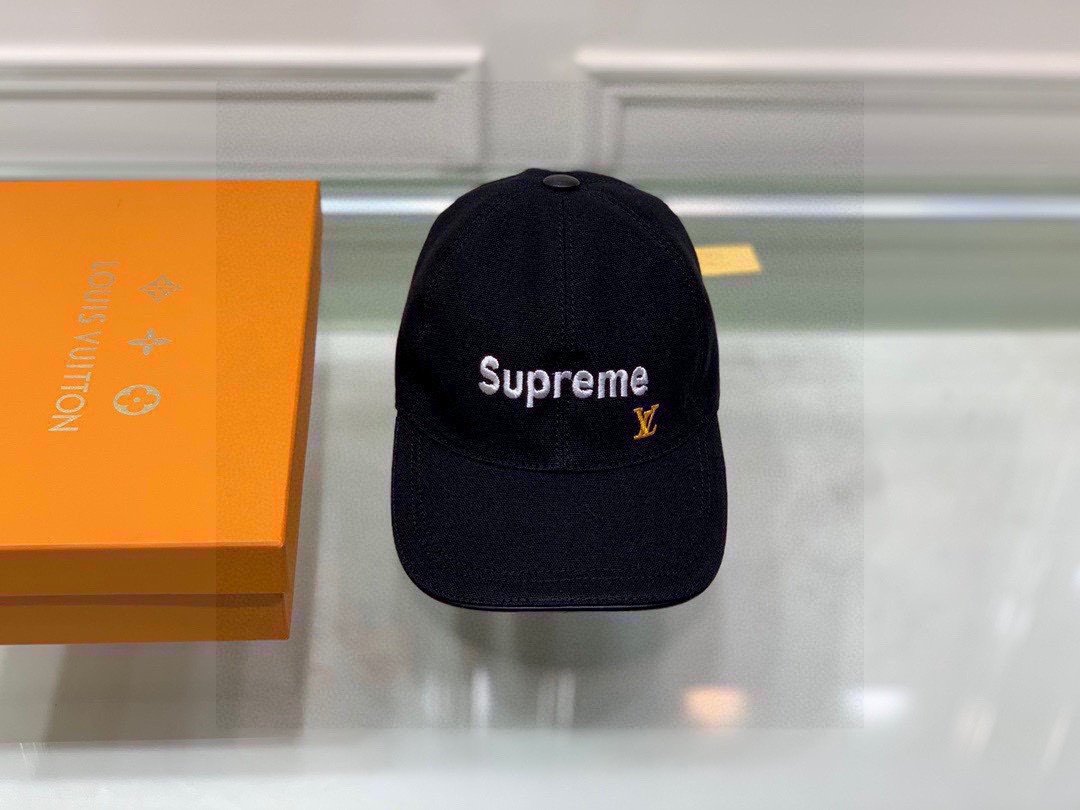 Louis Vuitton LV Get Ready Cap Supreme Black LV Cap - Soul Replicas