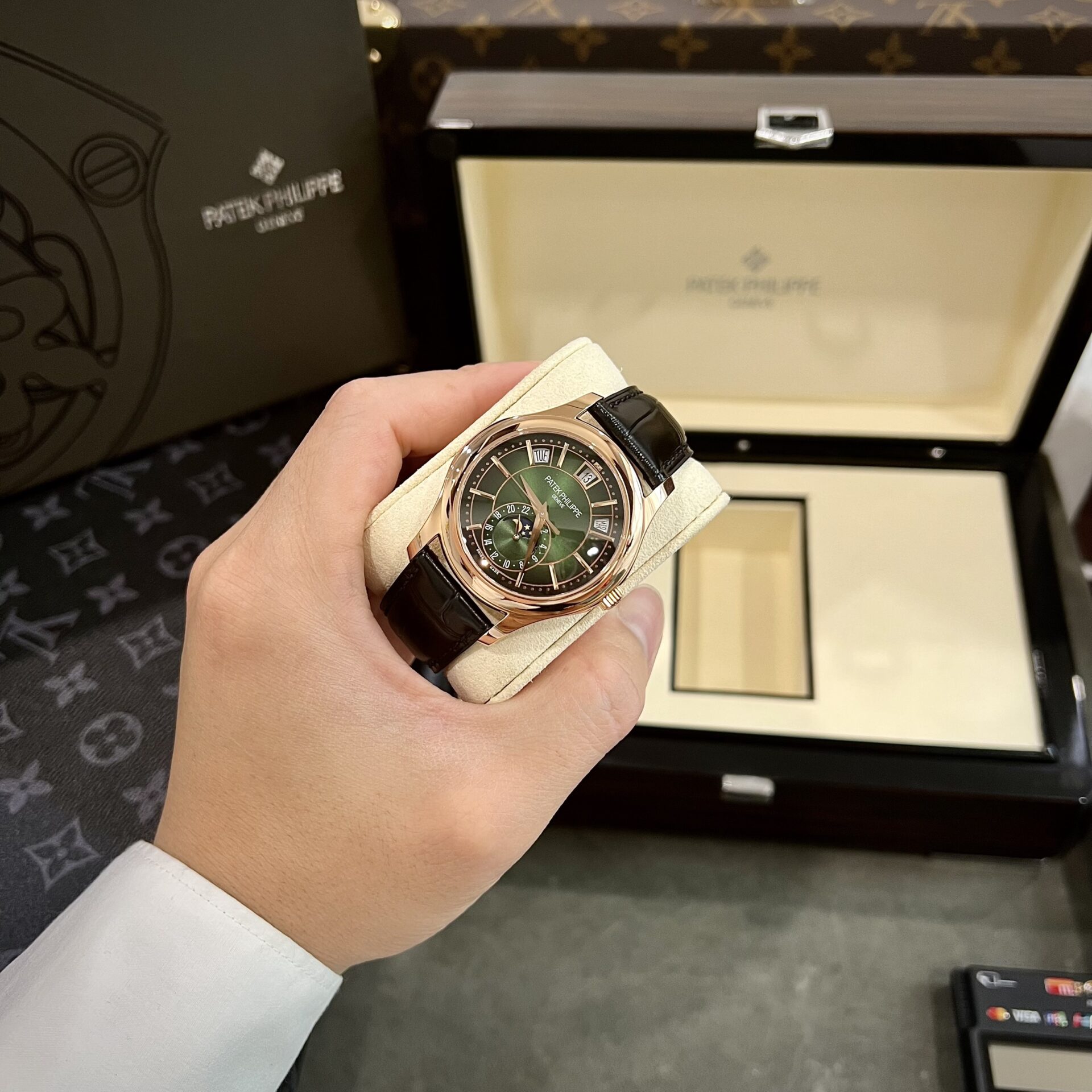 Patek Philippe Replica Watch Complications 5205R Green Dial 40mm - Soul Replicas