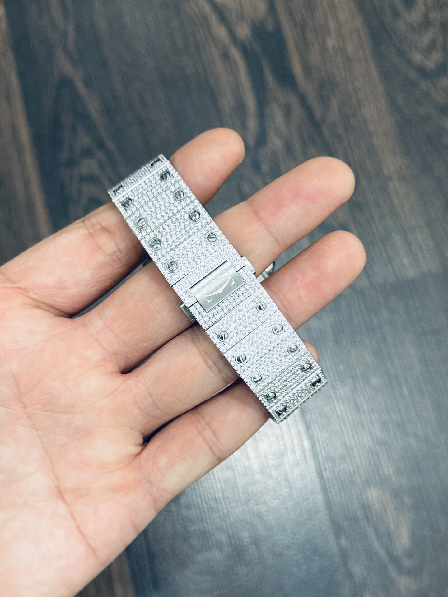 Cartier Santos Replica Watch Full CZ Metal Wire 39.8mm - Soul Replicas