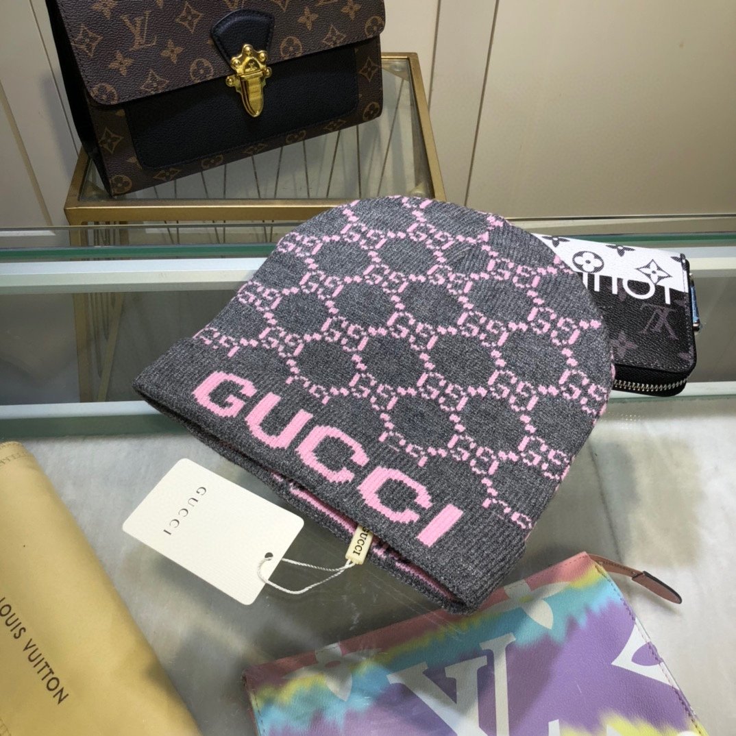Gucci Beanie Cashmere In Grey - Soul Replicas