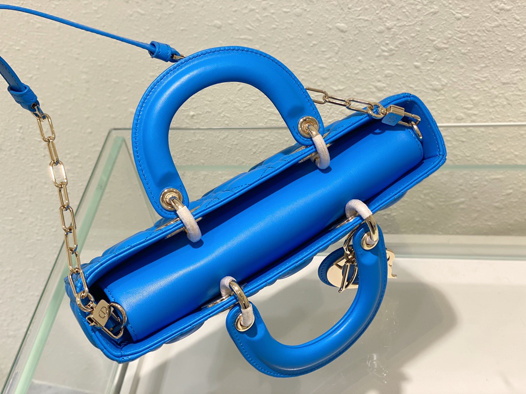 Christian Dior Lady D-Joy Bag Blue. For Women. Women's Handbags 26cm/10in CD - Soul Replicas