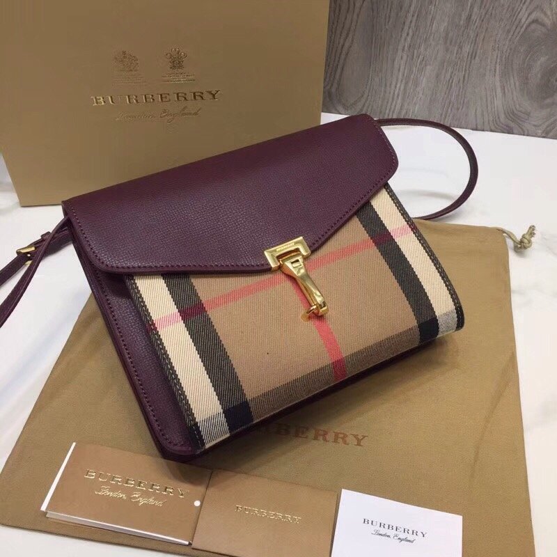 Burberry Small Vintage Check And Crossbody Bag Brown For Women. Women-s Bags 9in/24cm - Soul Replicas