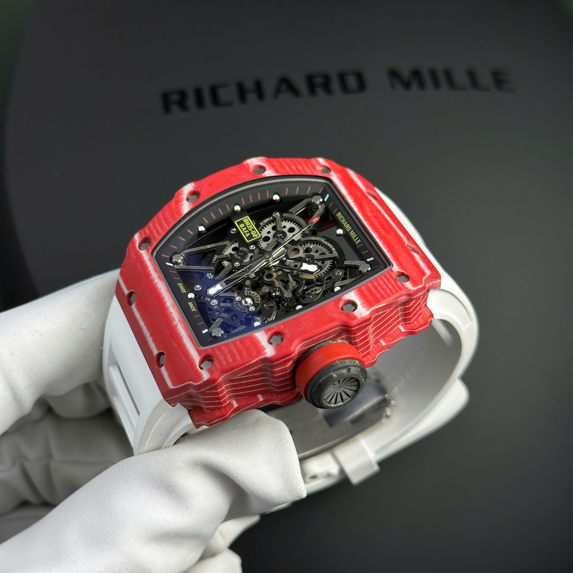 Richard Mille Replica Watch RM35-02 Rafael Nadal Red Quartz TPT 44mm - Soul Replicas