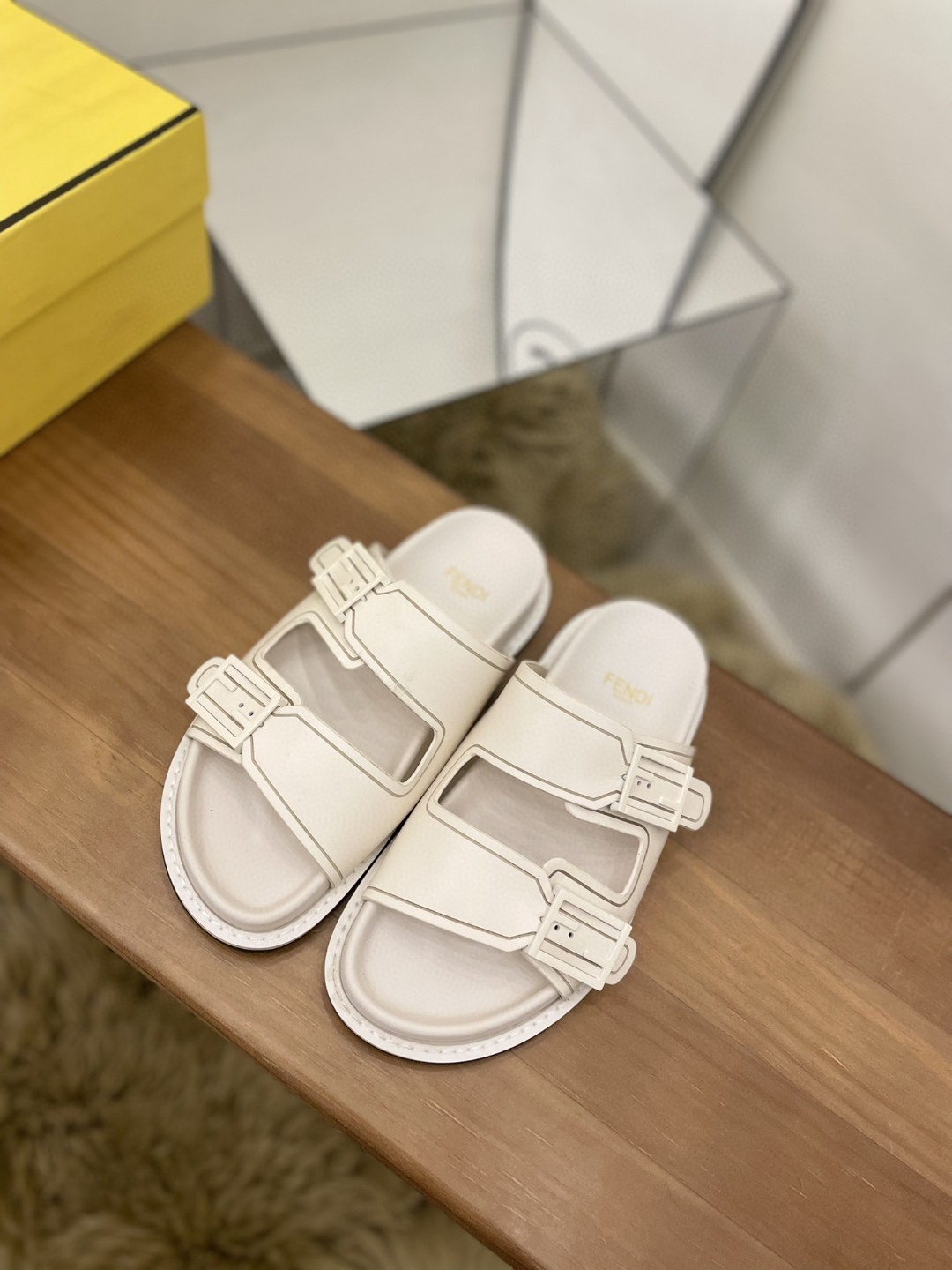 Fendi Feel Slides White For Women - Soul Replicas