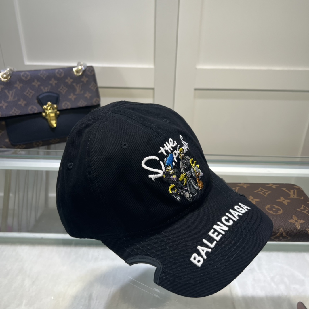 Balenciaga Logo Cap Black Cap - Soul Replicas