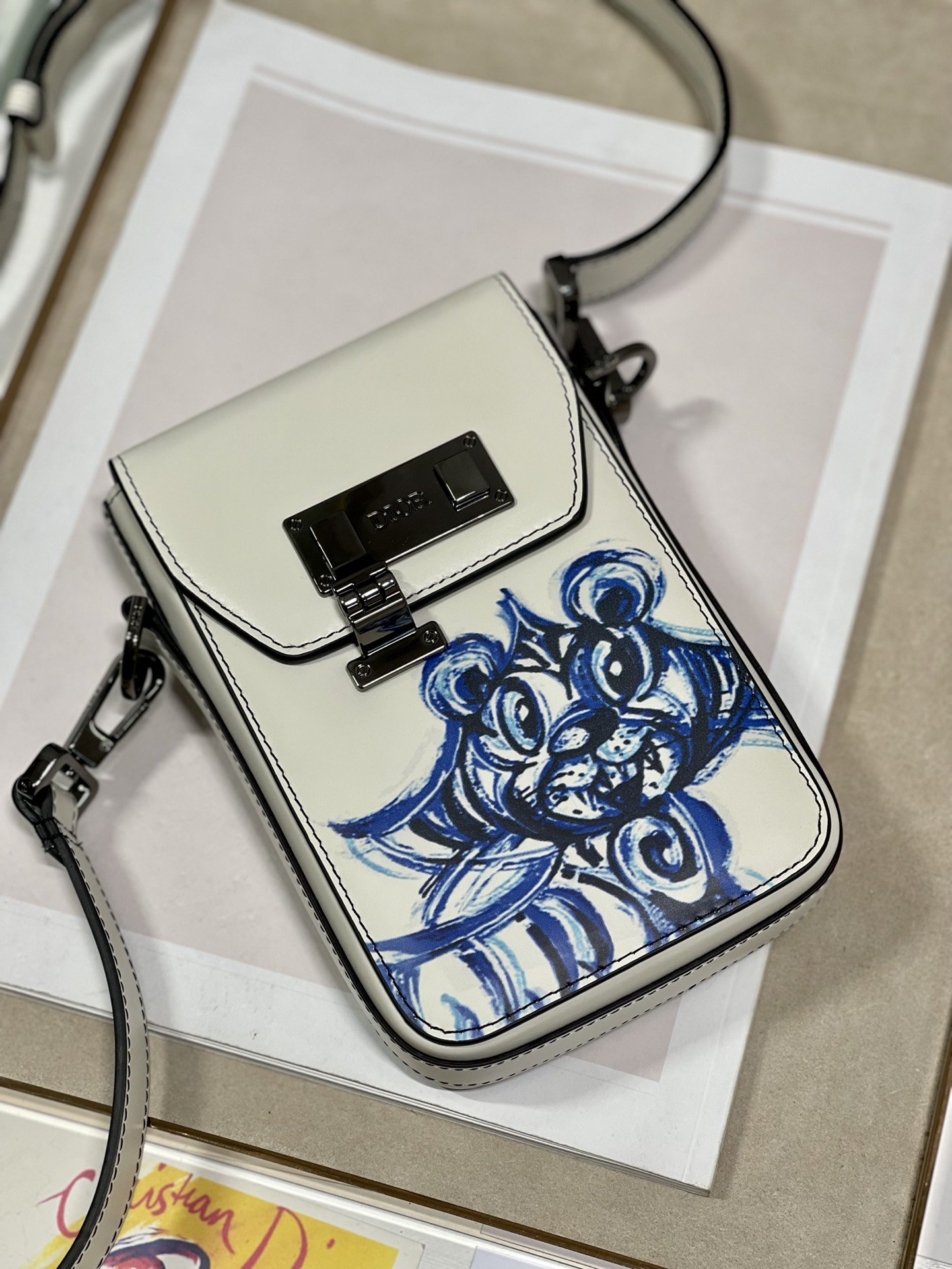 Christian Dior D-Bubble Bucket Bag White For Women 7.5in/19cm CD - Soul Replicas