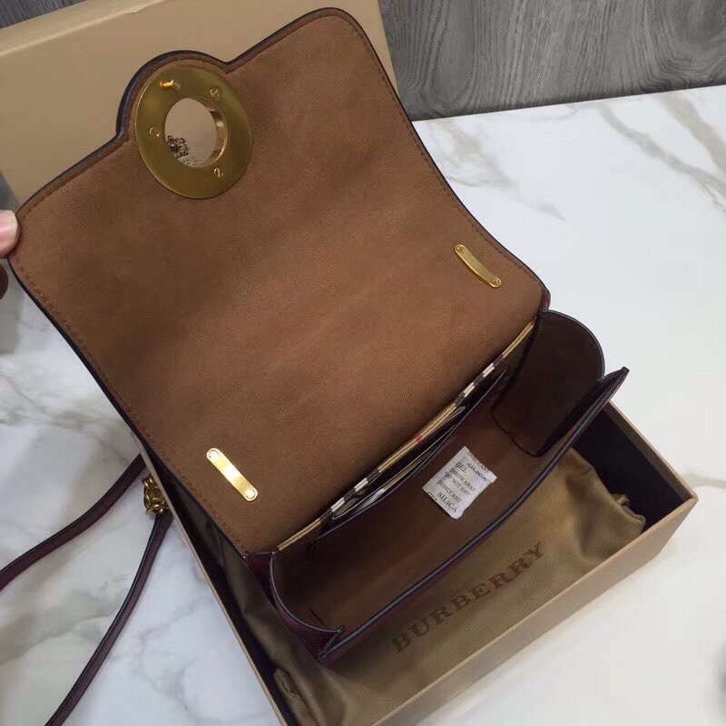 Burberry Grommet Detail Crossbody Bag Dark Red For Women. Women-s Bags 7.1in/20cm - Soul Replicas