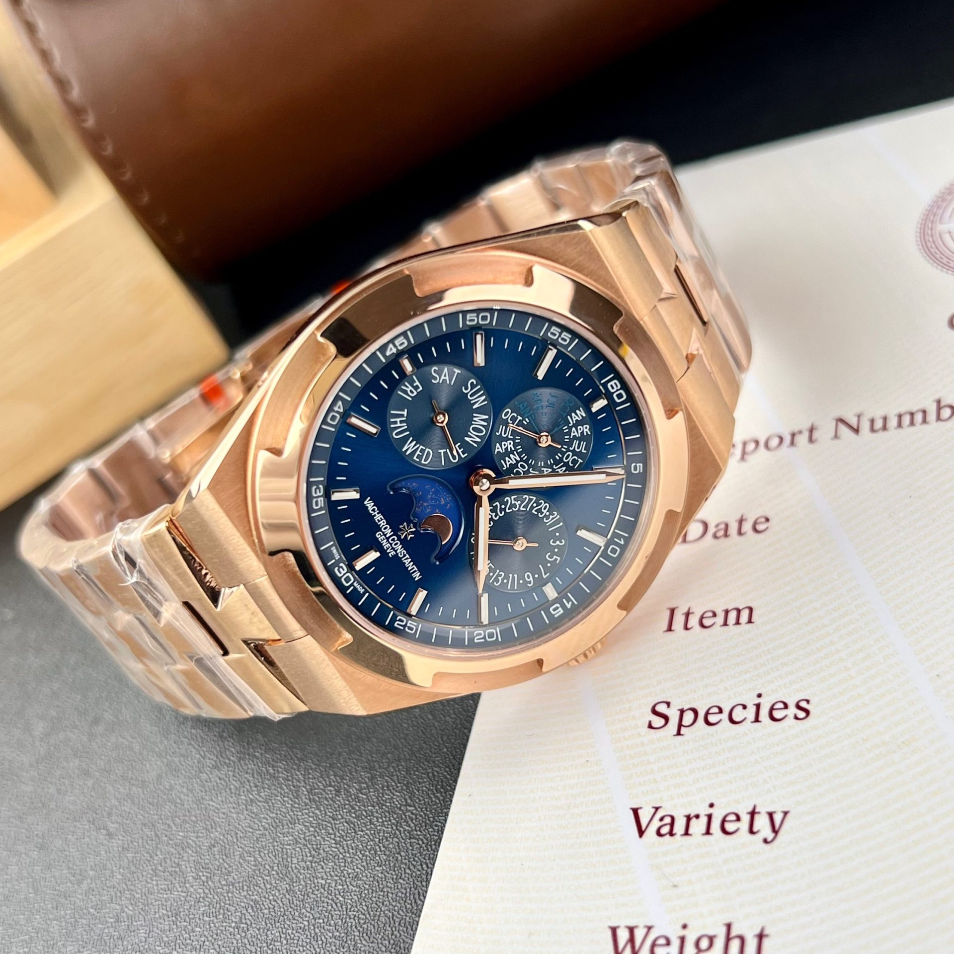 Vacheron Constantin Best Replica Watch Overseas 5500V Dial Blue 42.5mm - Soul Replicas