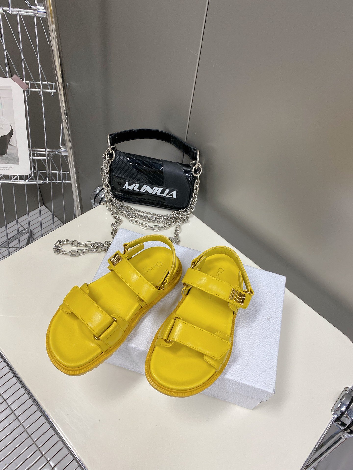 Christian Dior Women's DYORAct Sandal Yellow For Women CD KCQ547LAB_S16Y - Soul Replicas