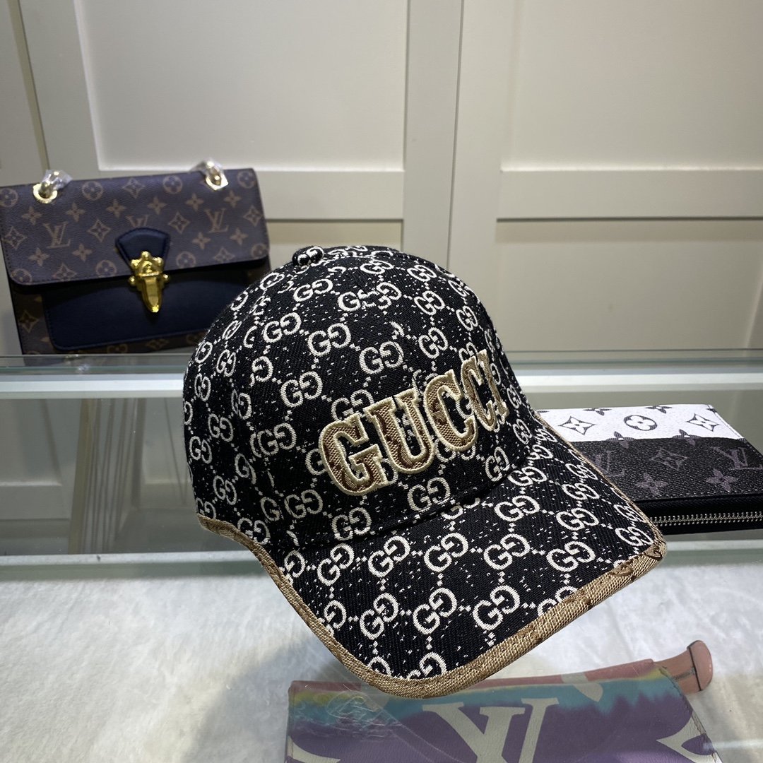 Gucci Canvas Baseball Cap Black - Soul Replicas