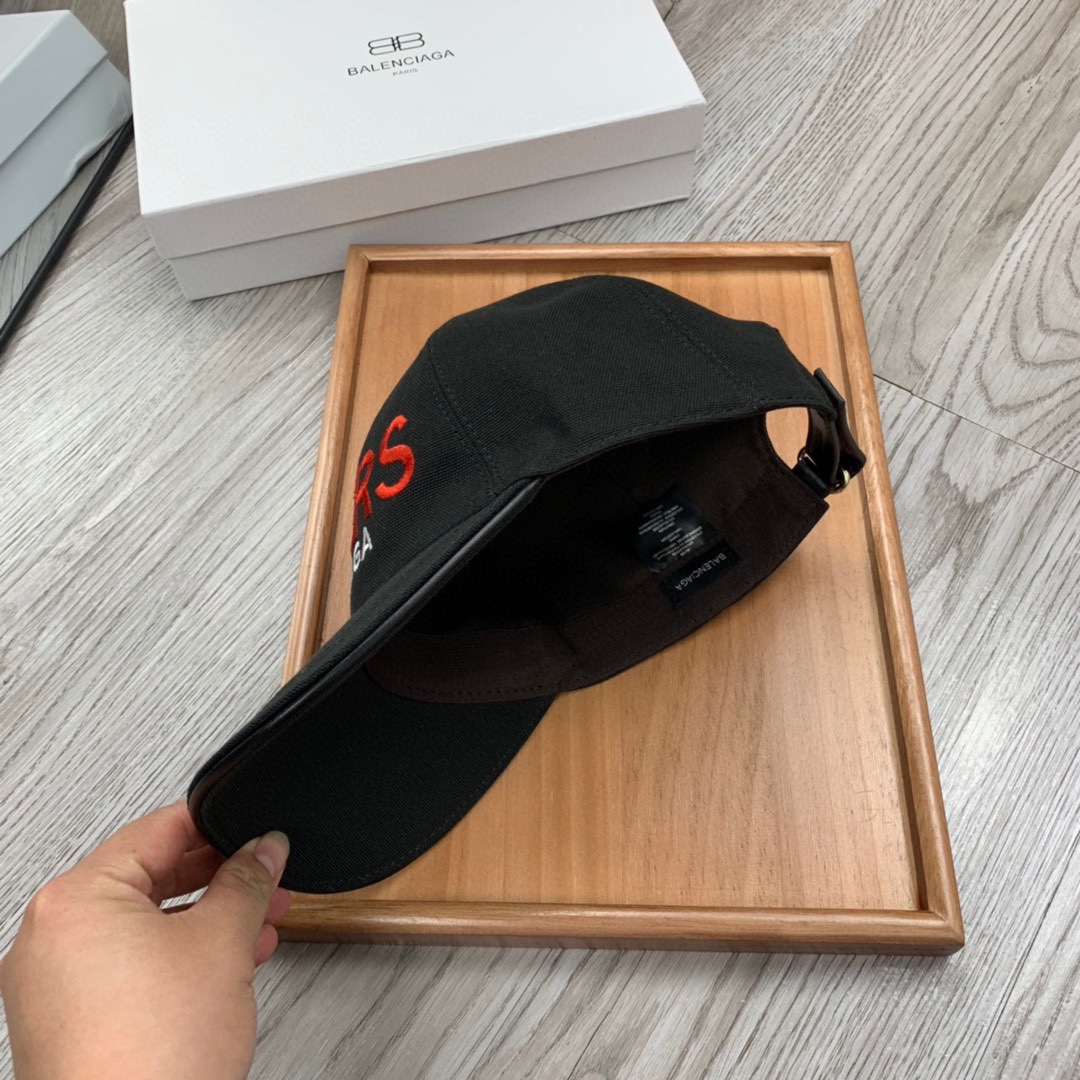 Balenciaga Logo Cap In Black - Soul Replicas