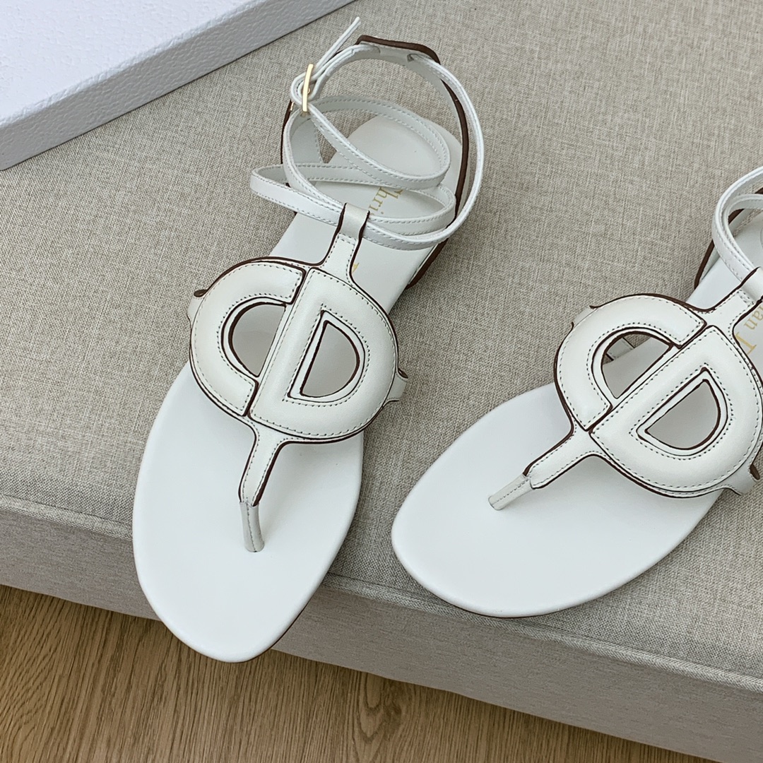 Christian Dior D Club Sandal White For Women CD - Soul Replicas