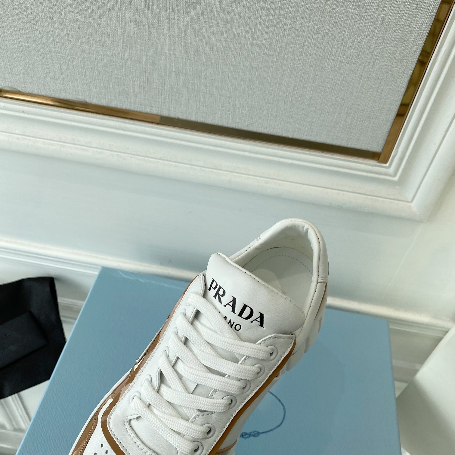 Prada Women's Gabardine Sneakers Brown For Women LV - Soul Replicas