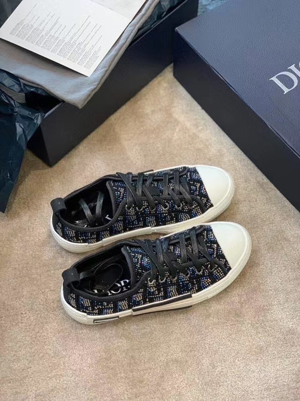 Christian Dior B23 Low-Top Sneaker Black For Women CD - Soul Replicas