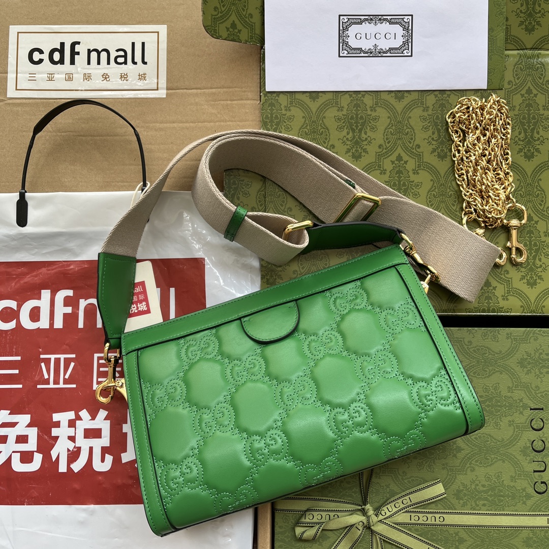 Gucci Matelassé Small Bag Green For Women. Women-s Bags 10.2in/26cm Gucci‎ - Soul Replicas