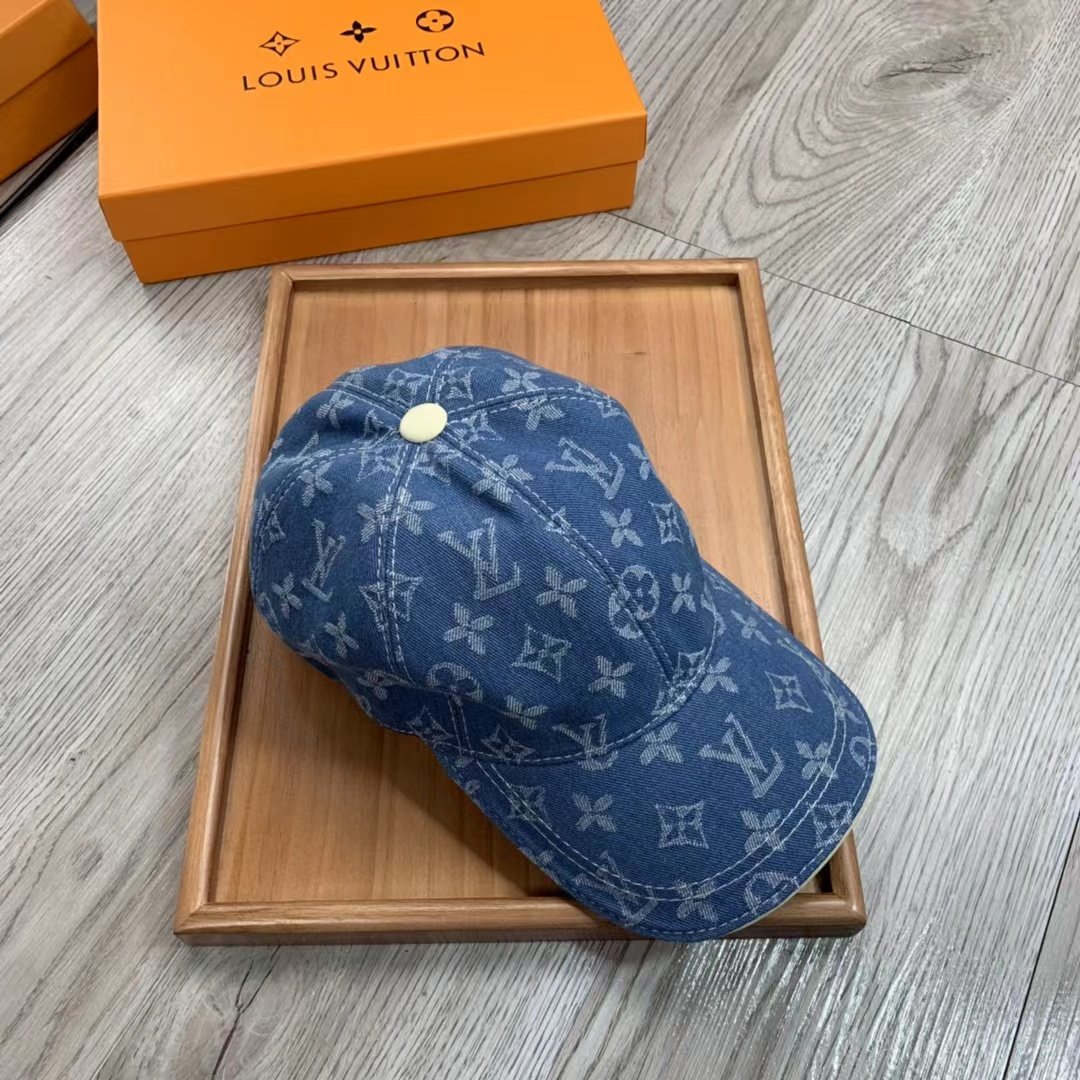 Louis Vuitton Monogram Baseball Cap Blue LV Cap - Soul Replicas