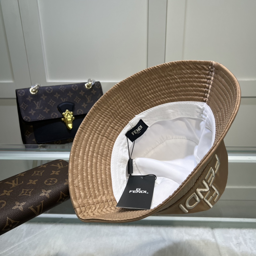 Fendi Denim Bucket Hat Brown Fendi Hat - Soul Replicas