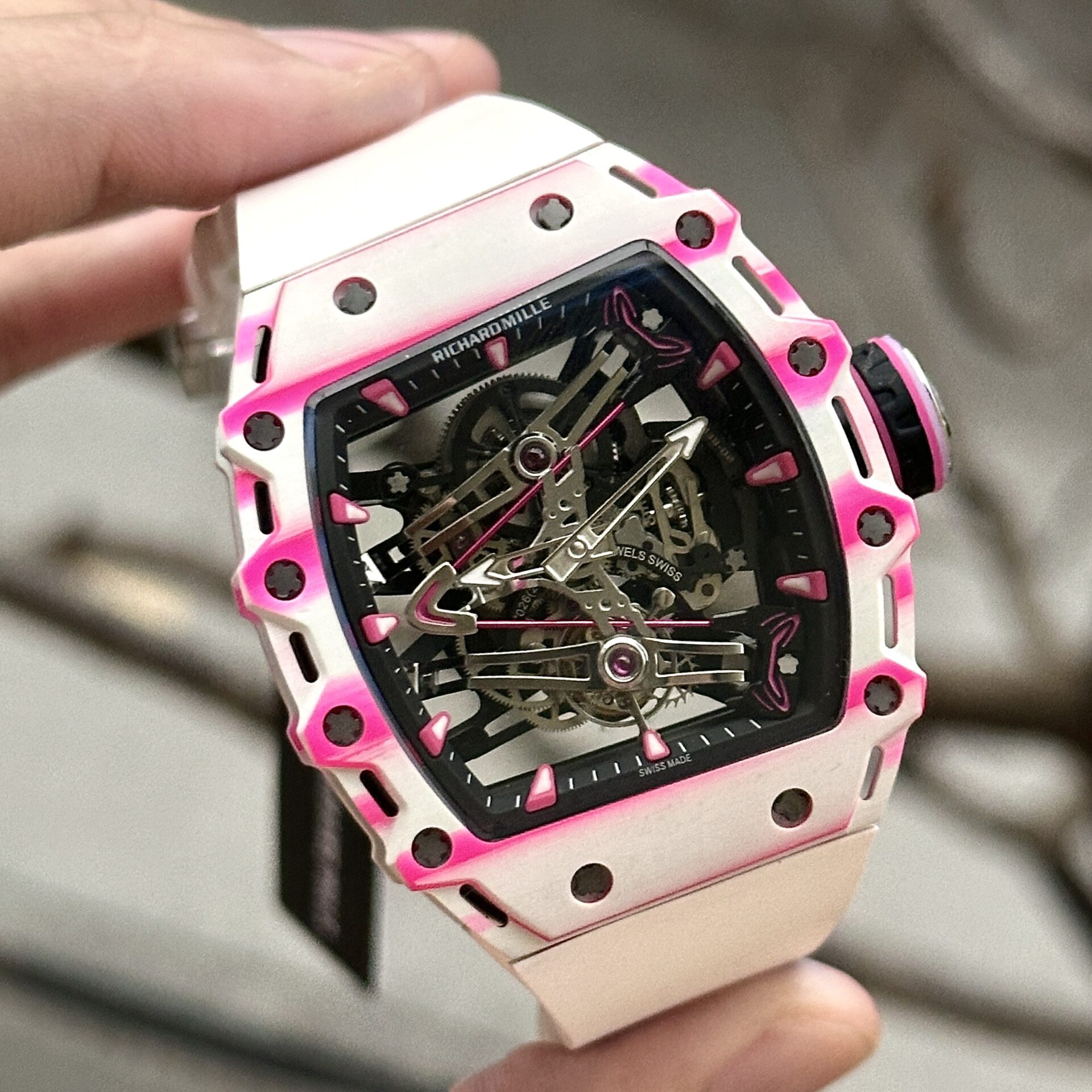 Richard Mille Replica Watch RM38-02 Tourbillon Rubber Strap 43.7mm - Soul Replicas