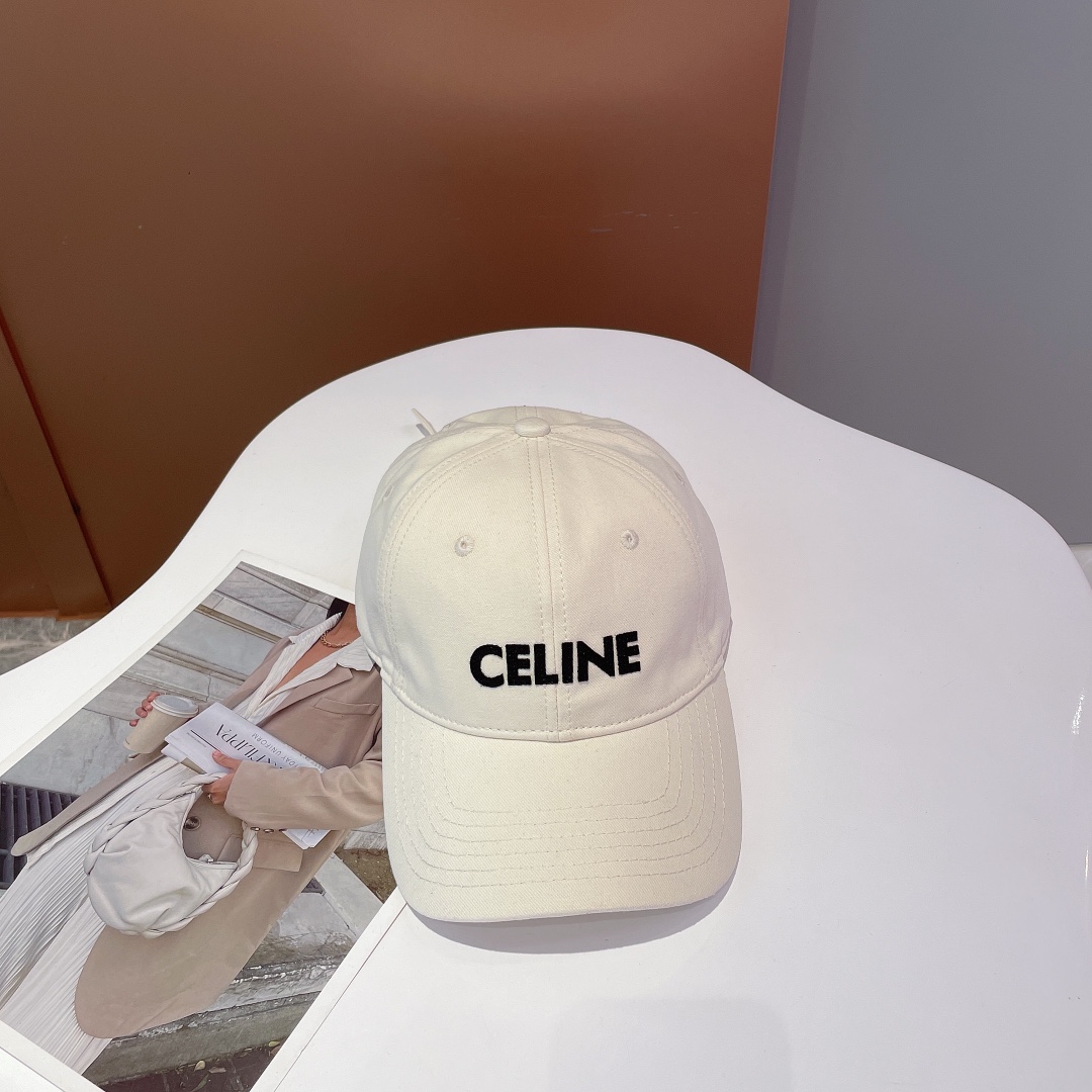 Celine Baseball Cap White Celine Cap 2AUS9969P.01BC - Soul Replicas