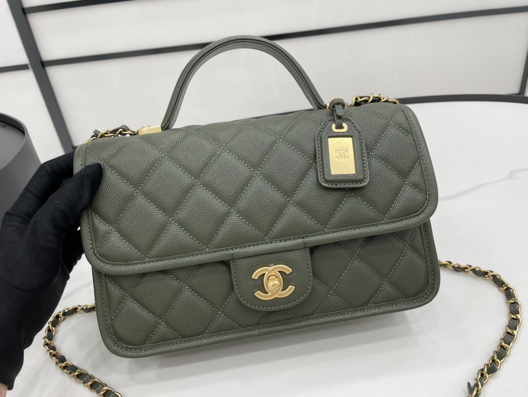 Chanel AS3653 22K Bag Dark Green For Women. Women-s Bags 9.8in/25cm - Soul Replicas