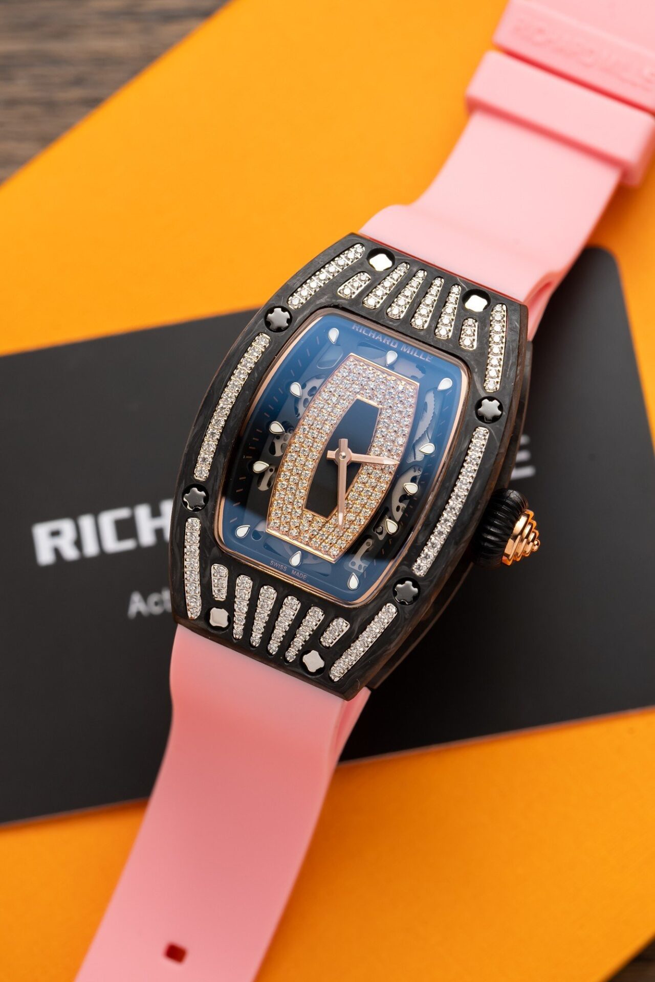 Richard Mille RM07-01 Replica Watch Carbon With Stone 36mm - Soul Replicas