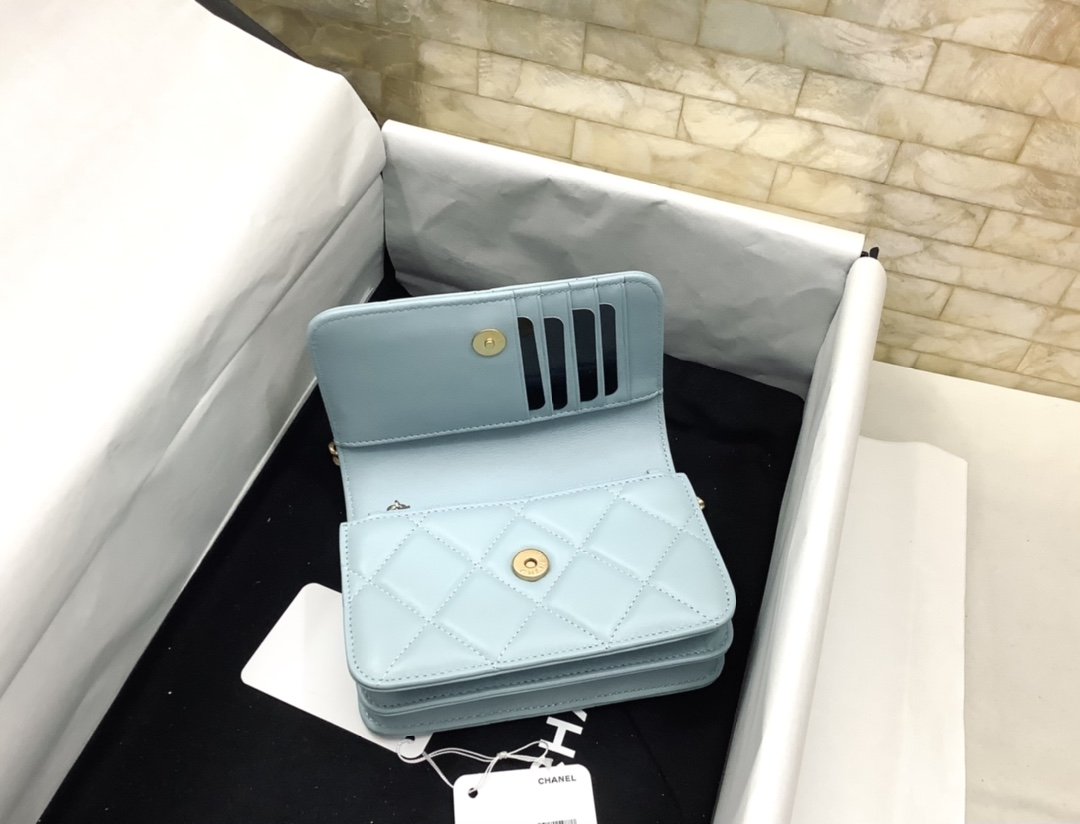 ChanelSpring And Summer 22C Turquoise For Women. Women-s Bags 6.1in/15.5cm - Soul Replicas