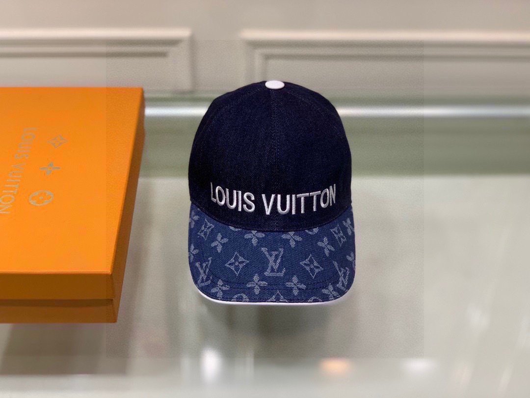 Louis Vuitton LV Get Ready Cap Monogram Dark Blue LV Cap - Soul Replicas