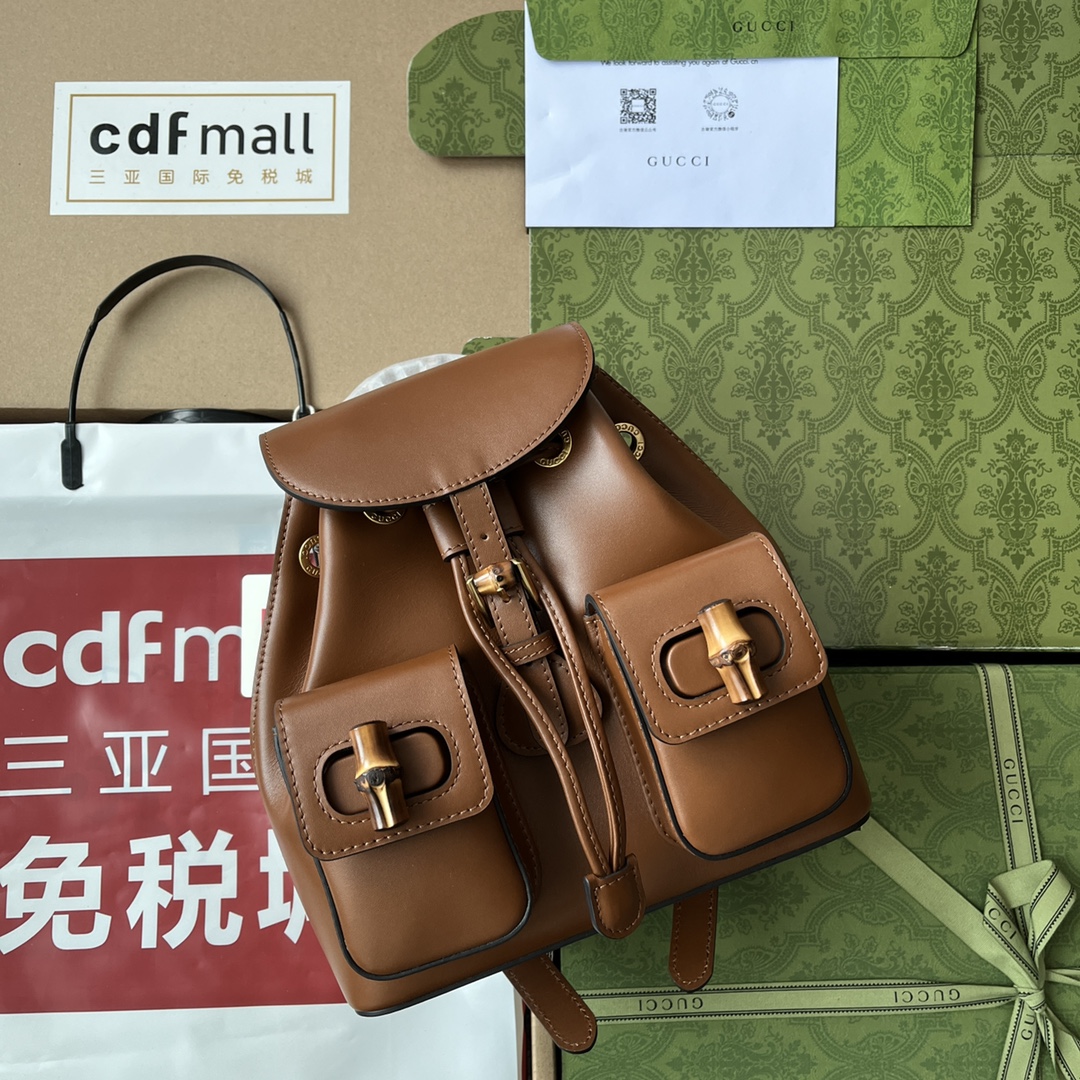 Gucci Bamboo Small Backpack Brown For Women. Women-s Bags 8.6in/22cm Gucci ‎‎702101 UZY0T 2535 - Soul Replicas