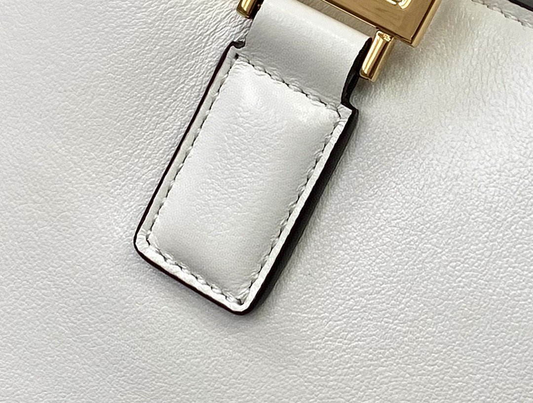 Fendi Small FF Tote Shoulder White Bag For Woman 30cm/12in - Soul Replicas