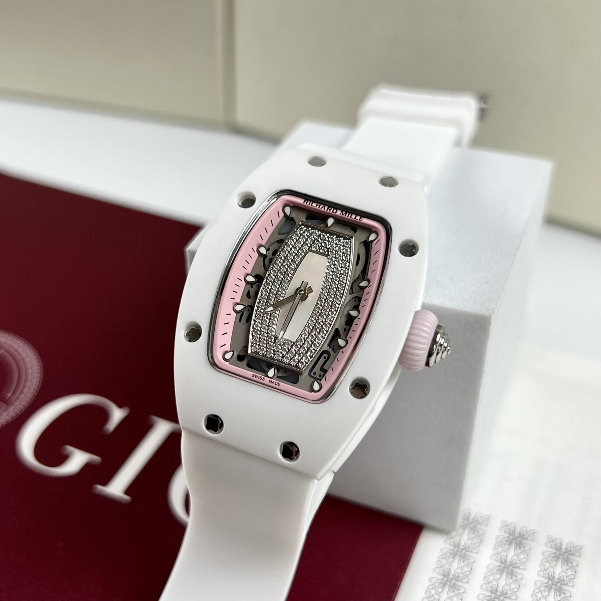 Richard Mille RM07-01 Ceramic Replica 1:1 Watch Rubber Strap 36mm - Soul Replicas