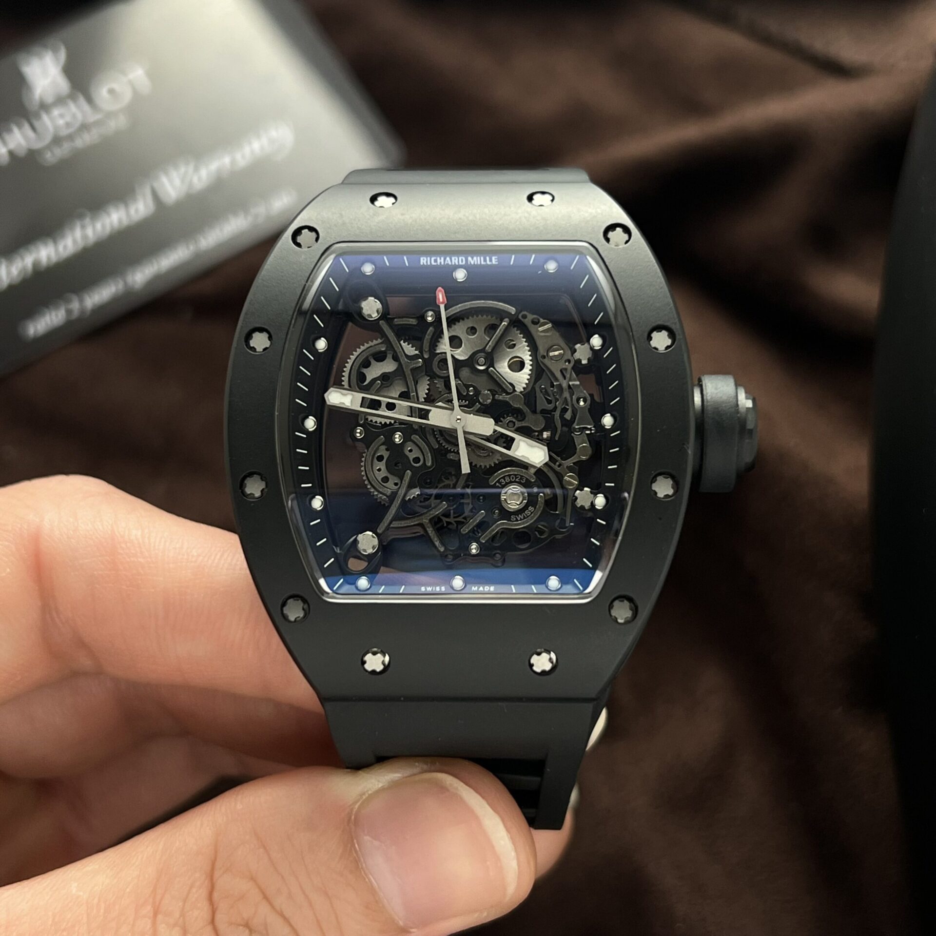 Richard Mille Replica Watch RM055 Black Ceramic Rubber Strap BBR Factory 45mm - Soul Replicas