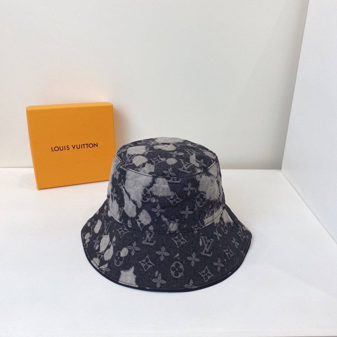Louis Vuitton Monogram Bucket Hat Navy LV Hat - Soul Replicas