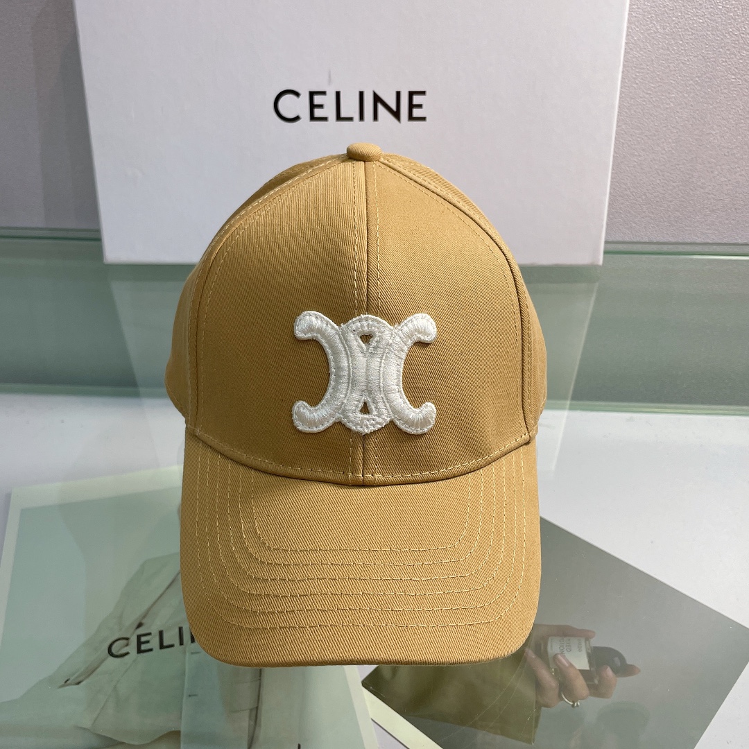 Celine Baseball Cap In Cotton Brown - Soul Replicas