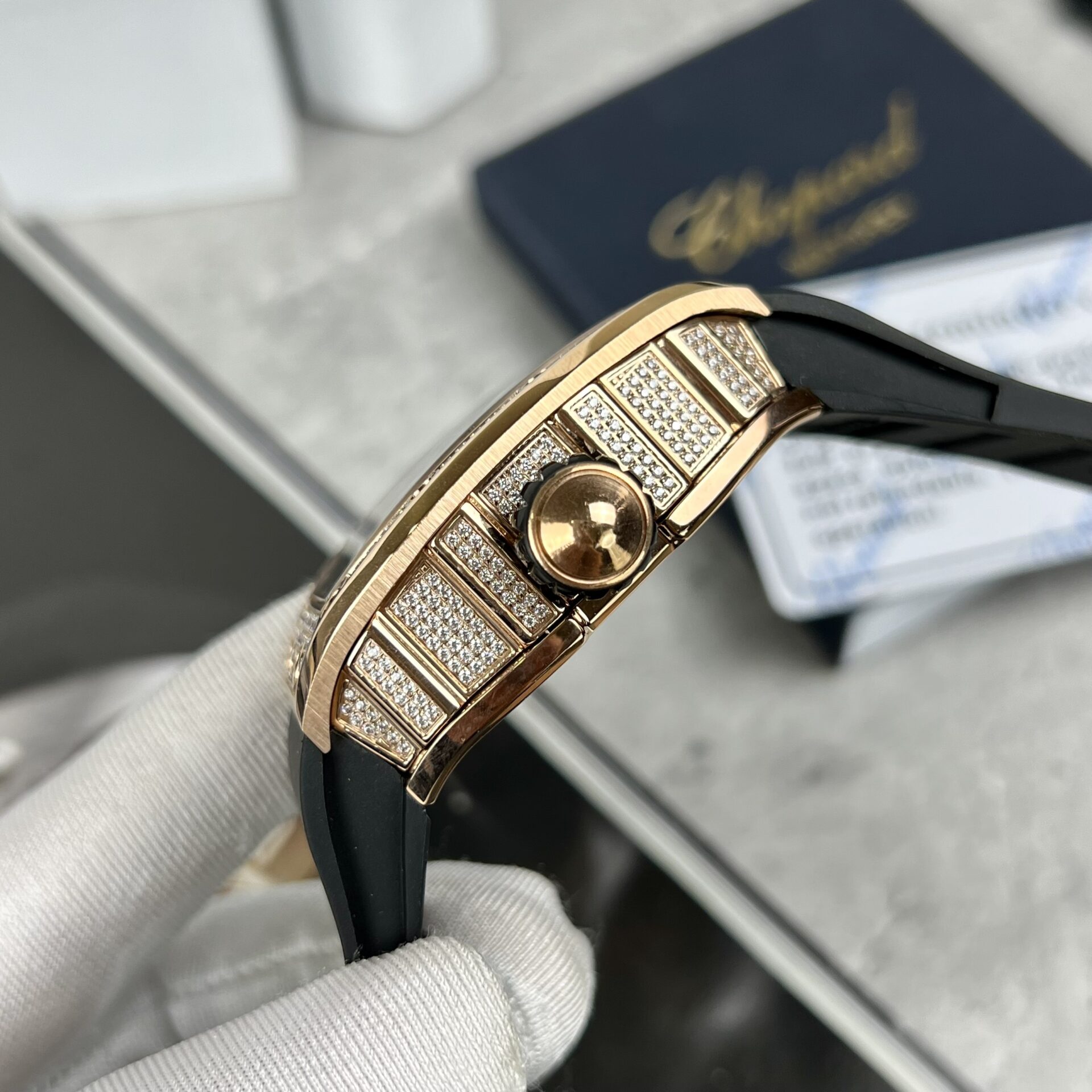 Richard Mille RM057 Jackie Chan Replica Watch With Full Diamonds 44mm - Soul Replicas