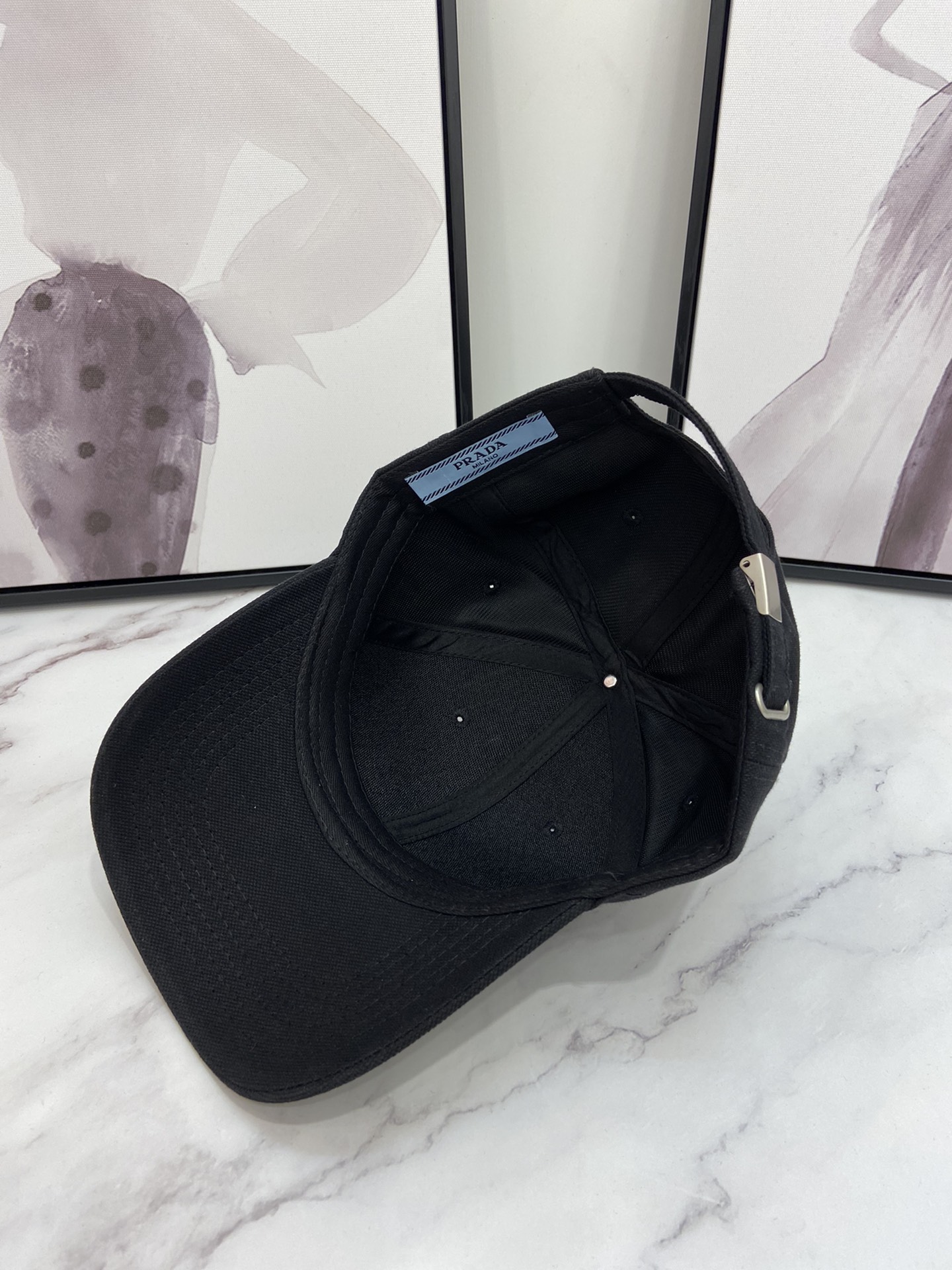 Prada Drill Baseball Cap Black Prada Cap - Soul Replicas