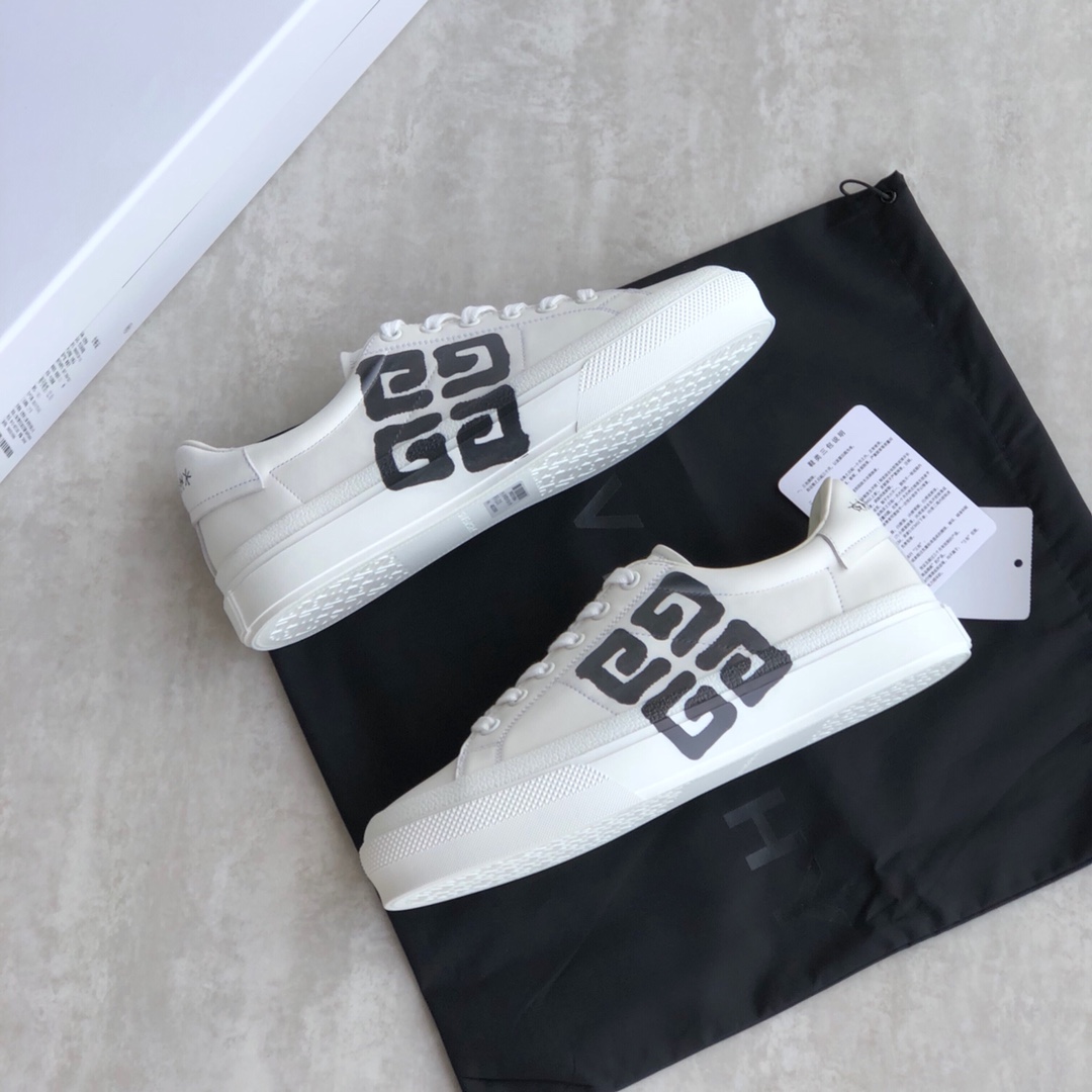 Givenchy City Sport Sneakers With Tag Effect 4G Print White For Men GVC BH005VH13P-116 - Soul Replicas