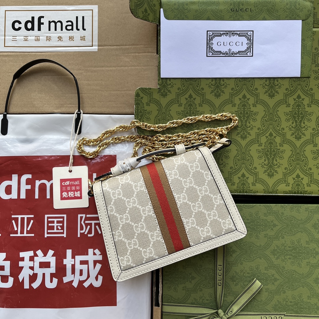 Gucci Ophidia Gucci Mini Shoulder Bag White For Women. Women-s Bags 6.9in/17.5cm Gucci ‎696180 UULAK 9956 - Soul Replicas
