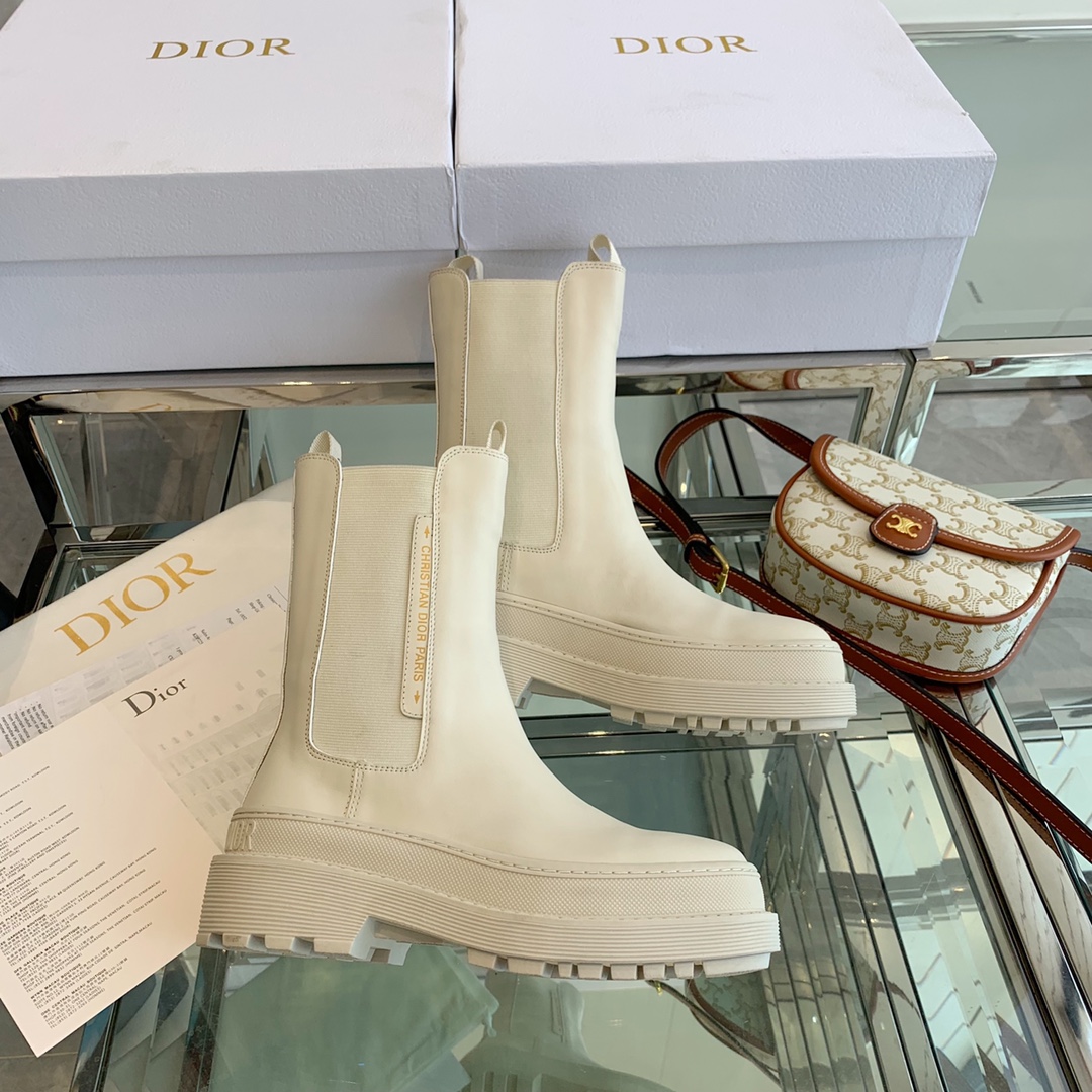 Christian Diorcamp Ankle Boot White Rubber and Neoprene White For Women CD - Soul Replicas