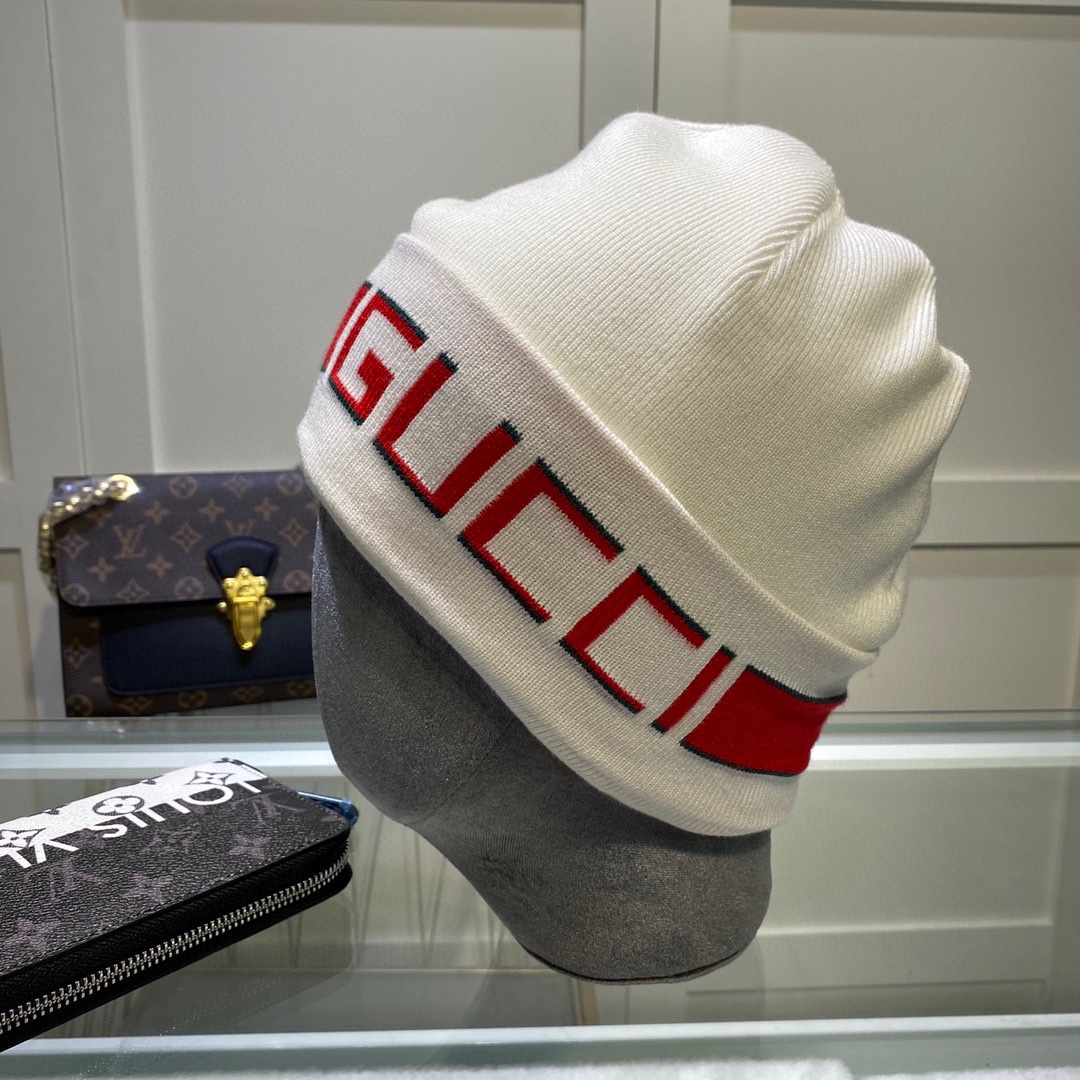 Gucci Beanie Cashmere In White - Soul Replicas